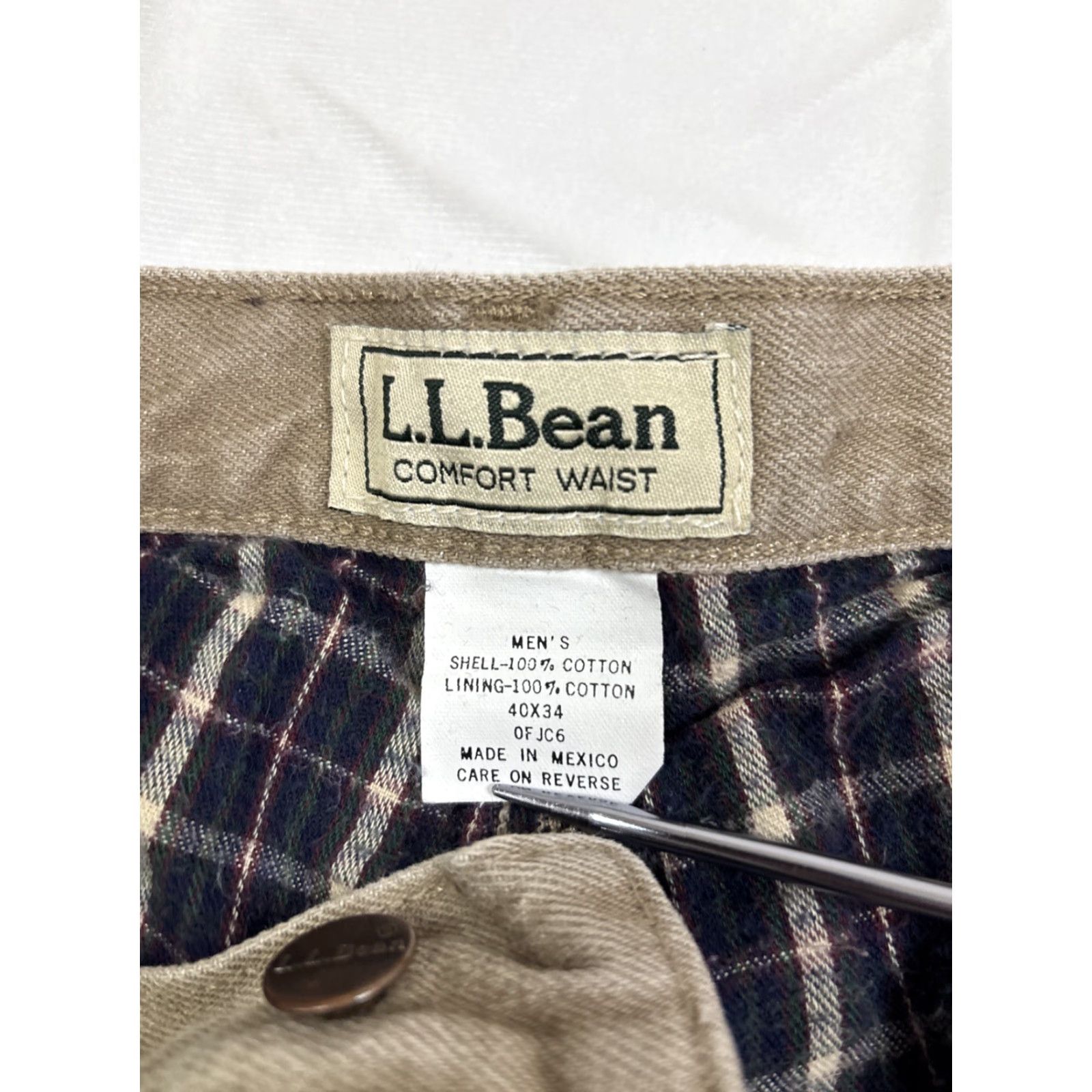 Vintage VINTAGE LL Bean Jeans 40x34 Mens Comfort Waist Regular 34 Inseam Brown Flannel Lined Denim Straight - Cold Weather 5-Pocket Mens Size US 40 / EU 56 - 4 Thumbnail
