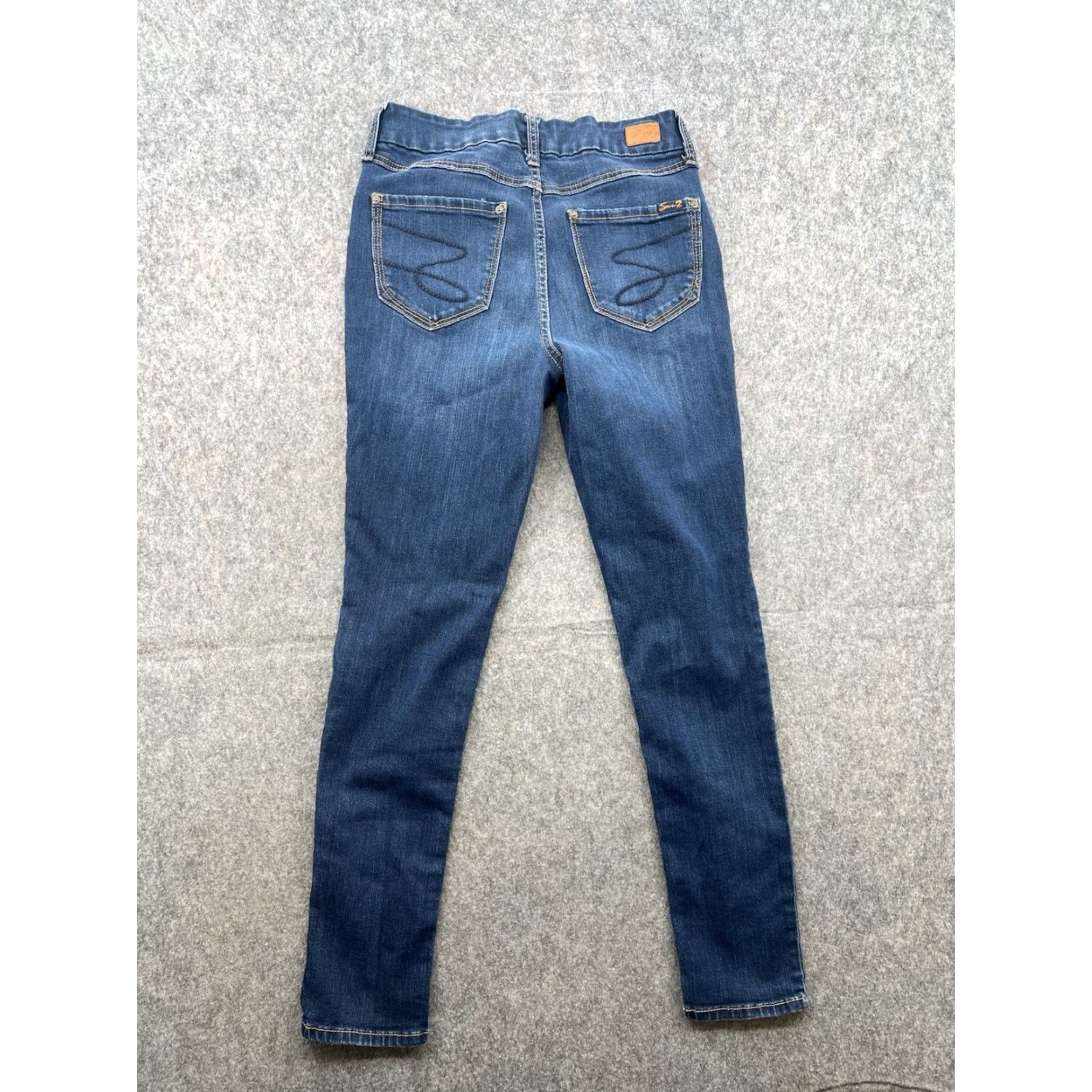 Vintage Seven7 Jeans Women's Medium Wash Skinny Denim Blue Size 6 Regular Stretch Pockets 5-Pocket City Distressed No Vintage No Model Seven7 Jeans Size 28" / US 6 / IT 42 - 7 Thumbnail