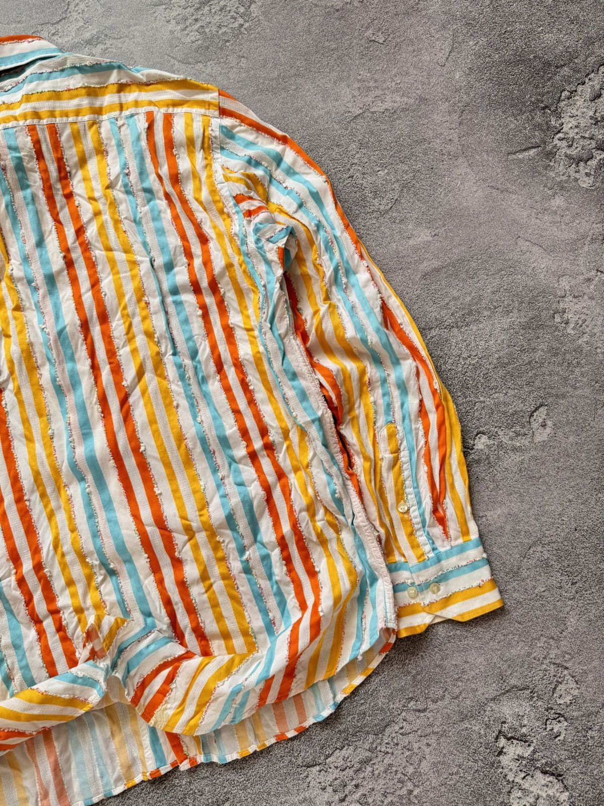 Etro × Vintage ETRO L striped multicolour shirt button up dress long sleeve Size US L / EU 52-54 / 3 - 13 Thumbnail