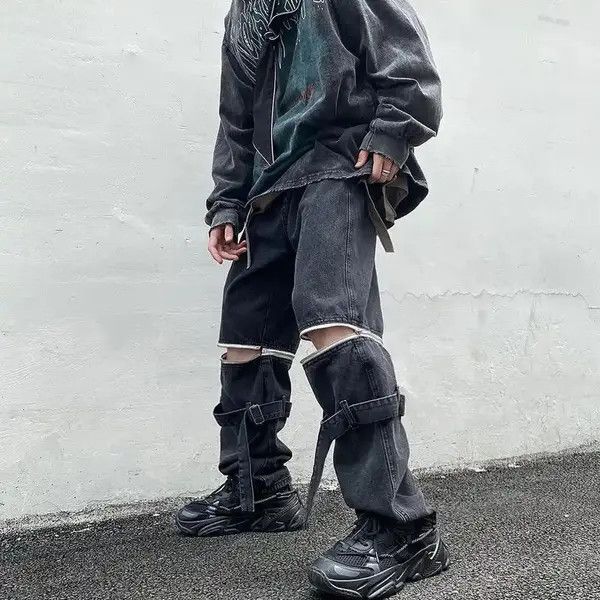 Japanese Brand × Jean Retro Detachable Zipper Wide Leg Cargo Pants Size US 30 / EU 46 - 3 Thumbnail
