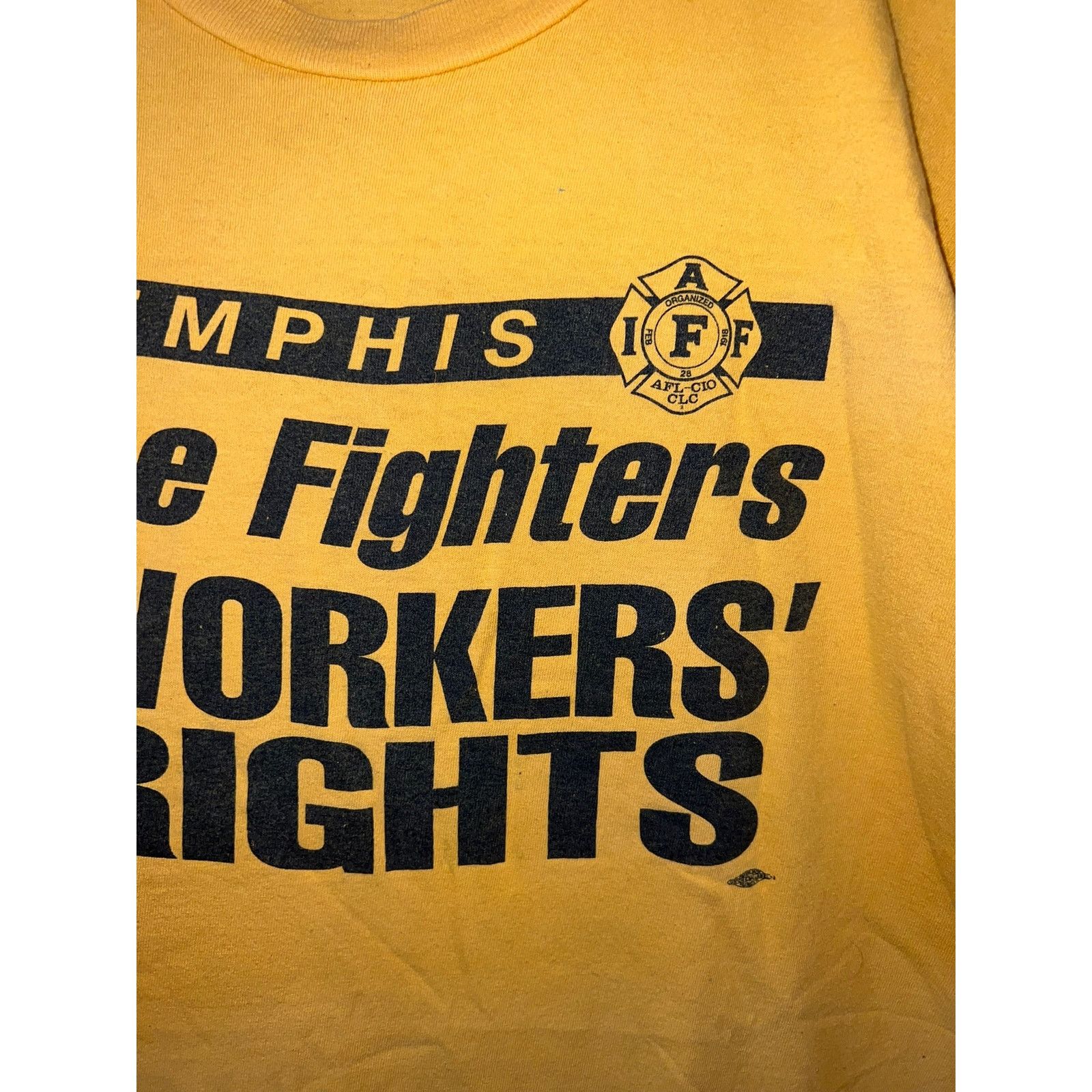 Vintage Vintage Memphis FireFighter Shirt Workers Rights Tee VTG XL Size US XL / EU 56 / 4 - 3 Thumbnail