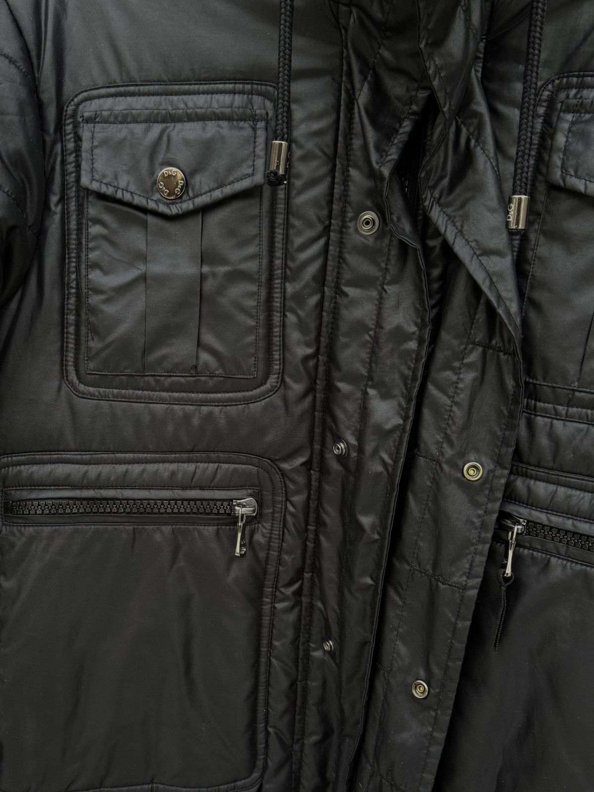 Dolce & Gabbana 2000s Dolce & Gabbana Obscure Dark Astro Puffer Jacket Size US L / EU 52-54 / 3 - 9 Thumbnail