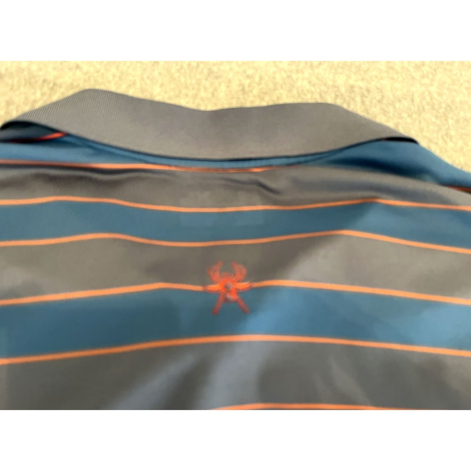 Under Armour Under Armour Polo Shirt Striped Kiahuna Golf Club Multicolor Blue Orange Gray XL Mens Regular Short Sleeve Collared Golf HeatGear Size US XL / EU 56 / 4 - 7 Thumbnail