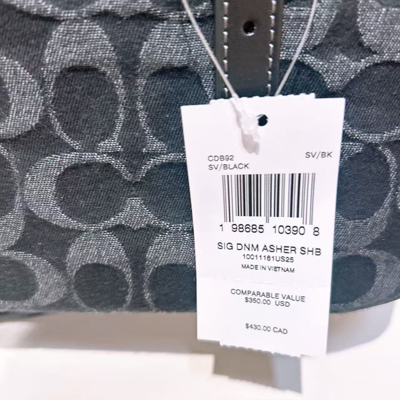 Coach Asher Shoulder Bag In Signature Denim CDB92 Size ONE SIZE - 4 Thumbnail