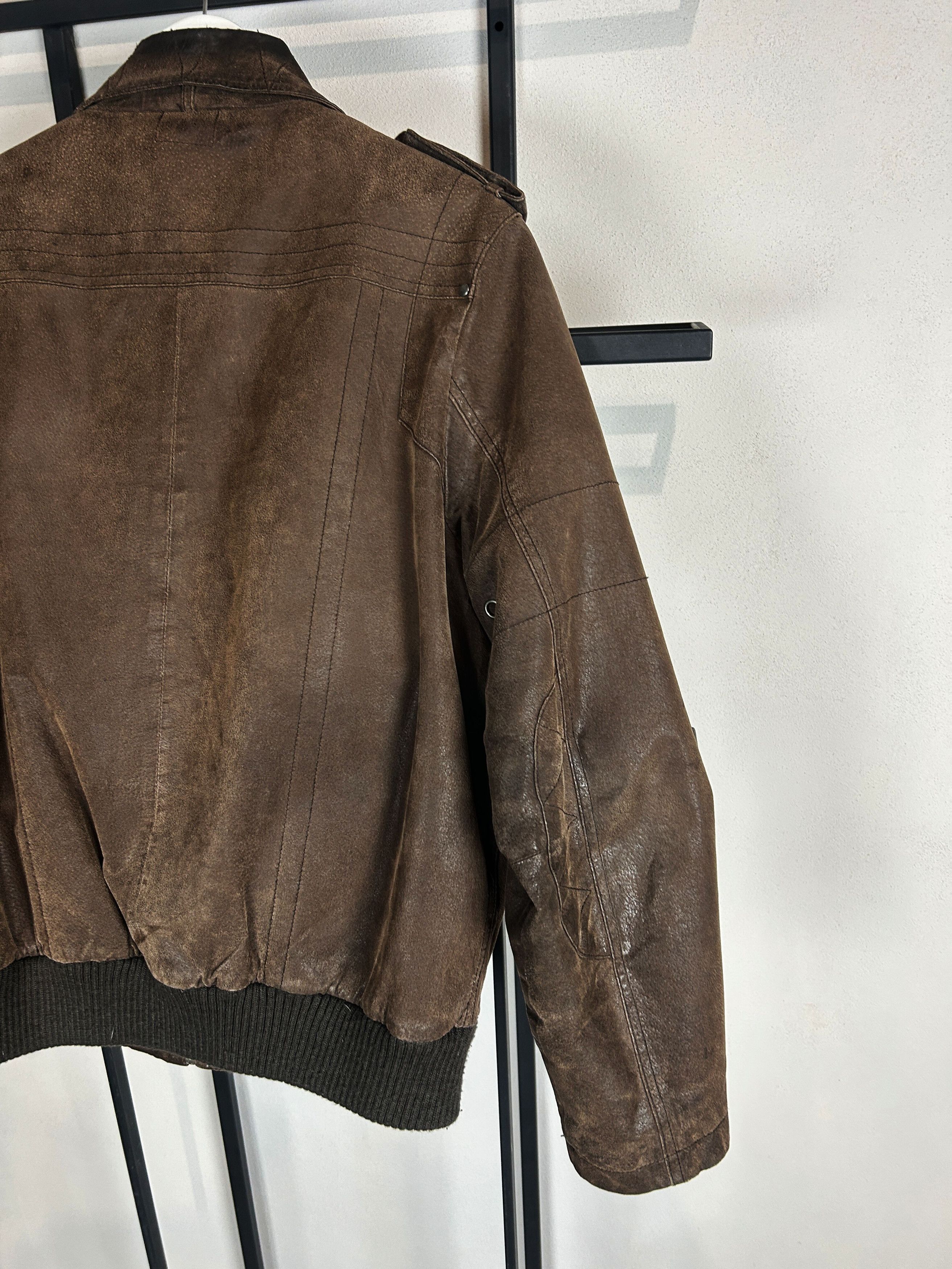 Japanese Brand VTG Yohji Yamamoto Style Cropped Kanye Boxy Leather Jacket Size US M / EU 48-50 / 2 - 9 Thumbnail