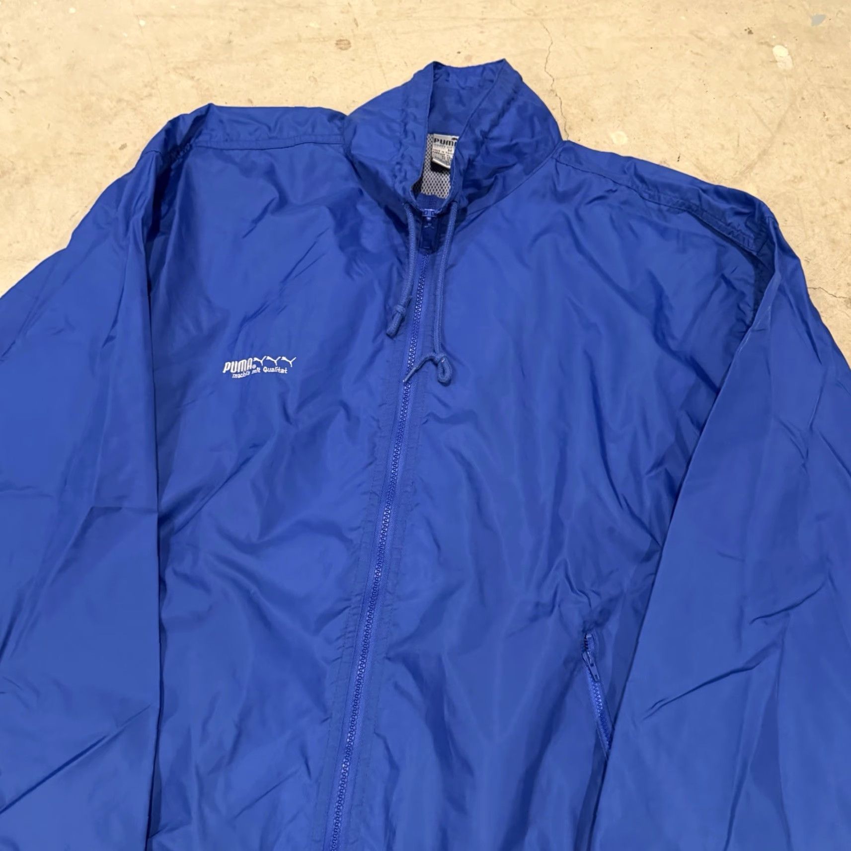Puma VINTAGE Puma Jacket Mens Medium Blue Full Zip Spell Out Bomber 90s Windbreaker Size US M / EU 48-50 / 2 - 4 Thumbnail
