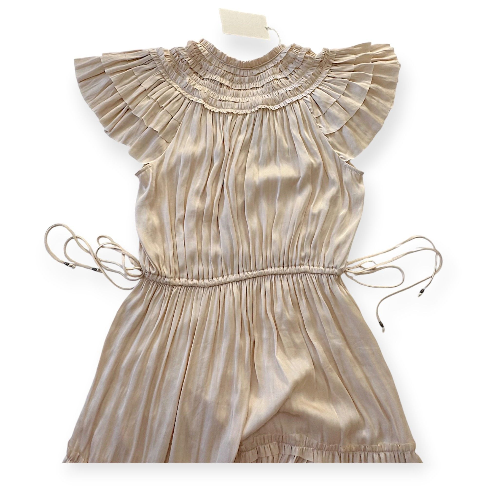 Ulla Johnson Ulla Johnson Isadora Plisse Midi Dress Dawn Cream Size 2 NWT Size XS / US 0-2 / IT 36-38 - 6 Thumbnail