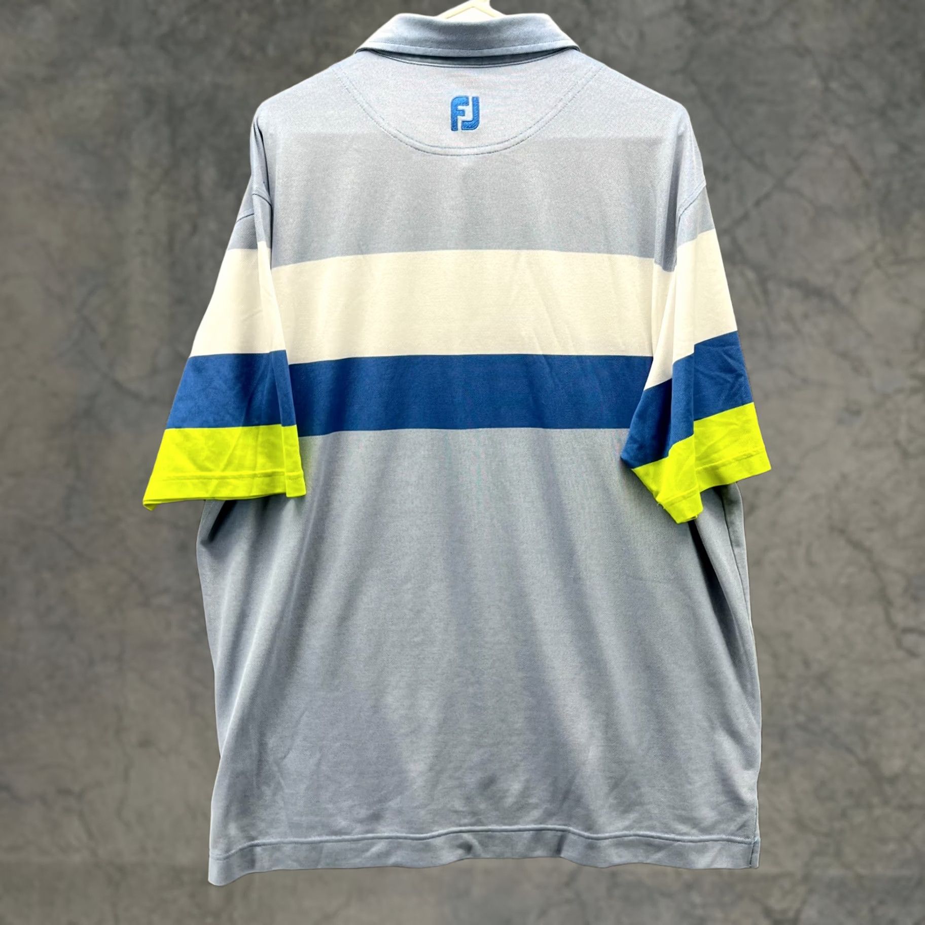 Footjoy FootJoy Polo Shirt Mens XL Blue White Colorblock Golf Shirt Polo Size US XL / EU 56 / 4 - 1 Thumbnail