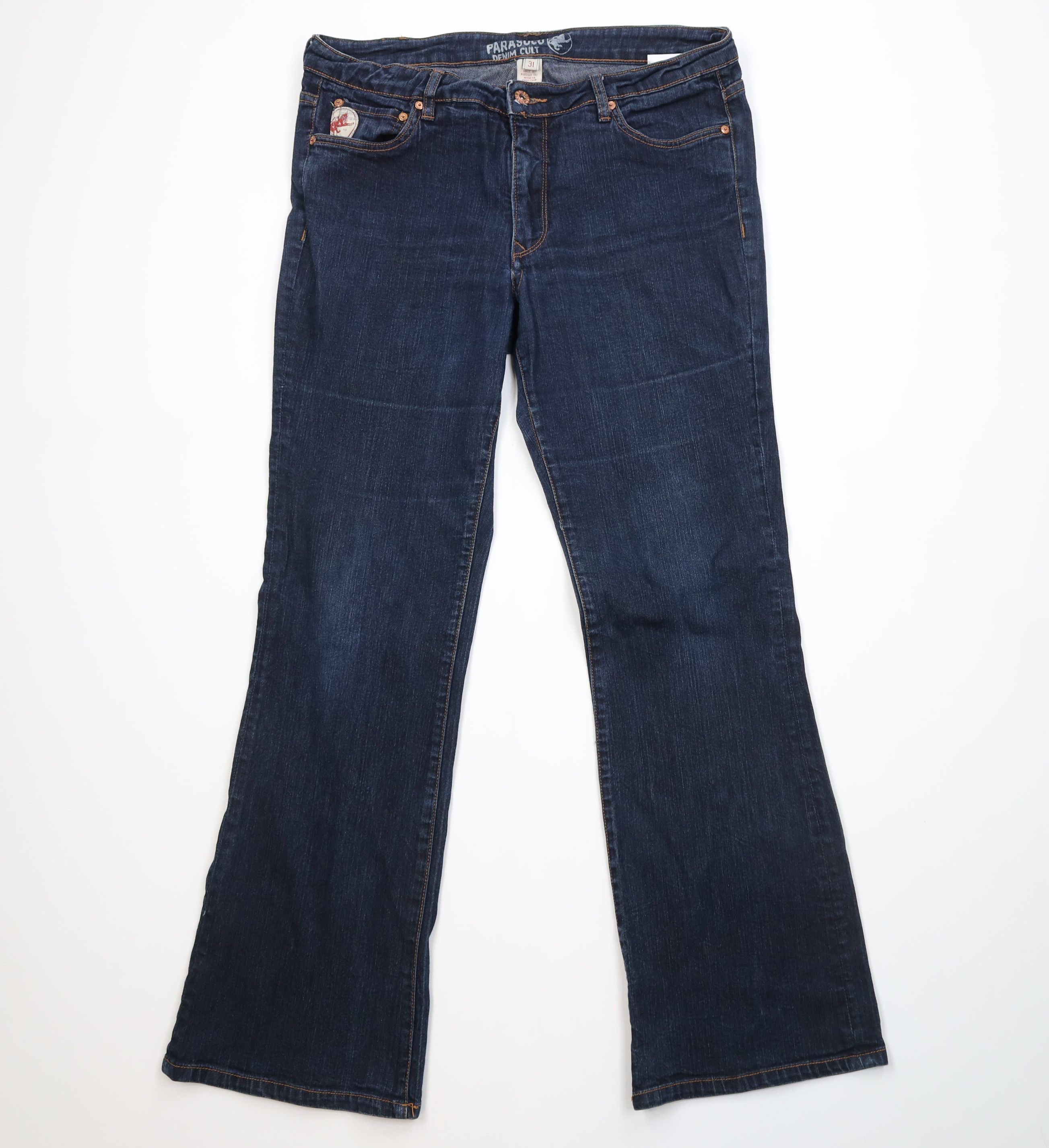 Vintage Vintage Y2K Parasuco Denim Cult Flared Wide Leg Denim Jeans Size 31" - 1 Thumbnail