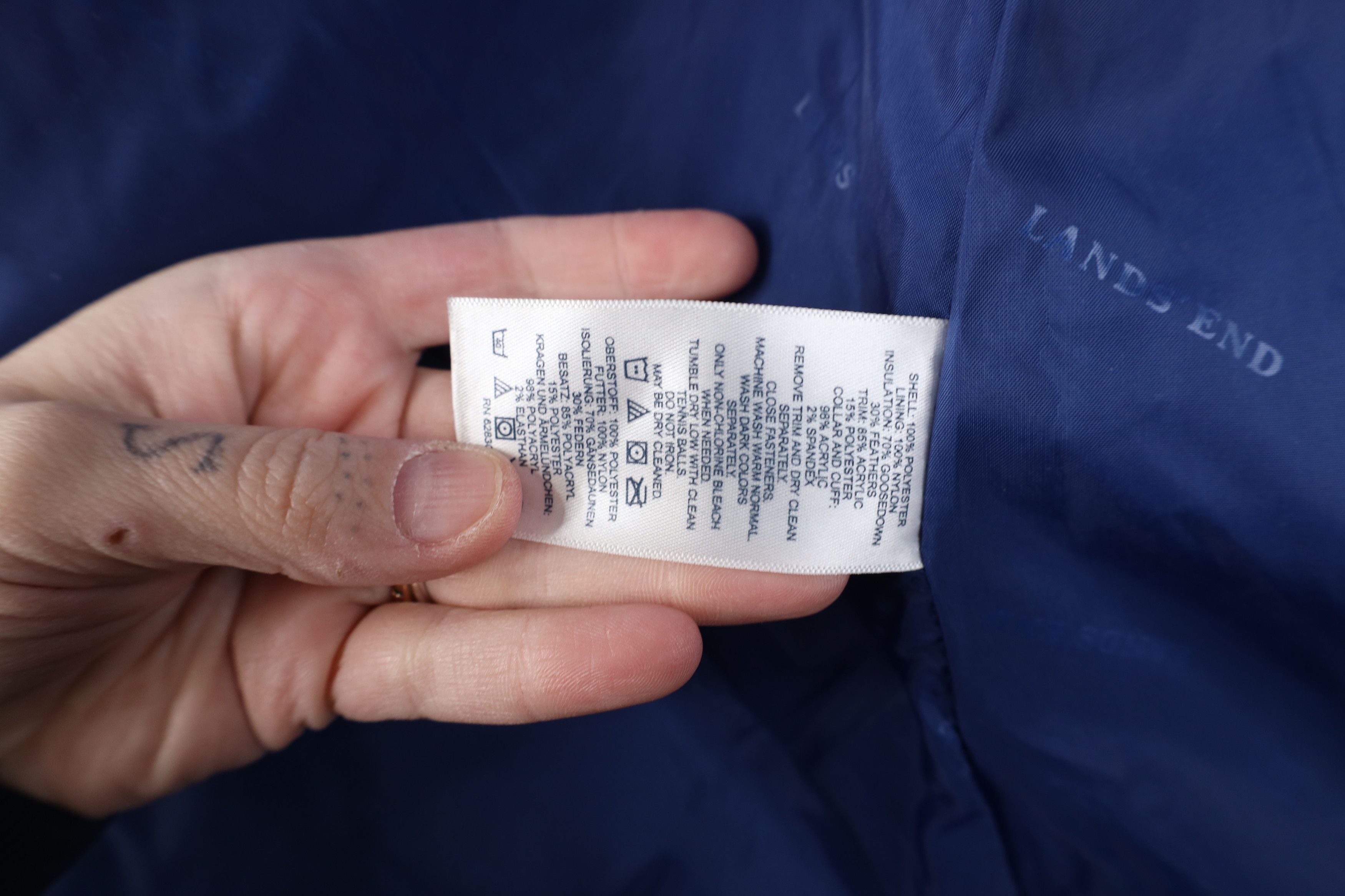 Lands' End Vintage Y2K Lands End Quilted Duck Down Puffer Jacket Size L / US 10 / IT 46 - 13 Thumbnail