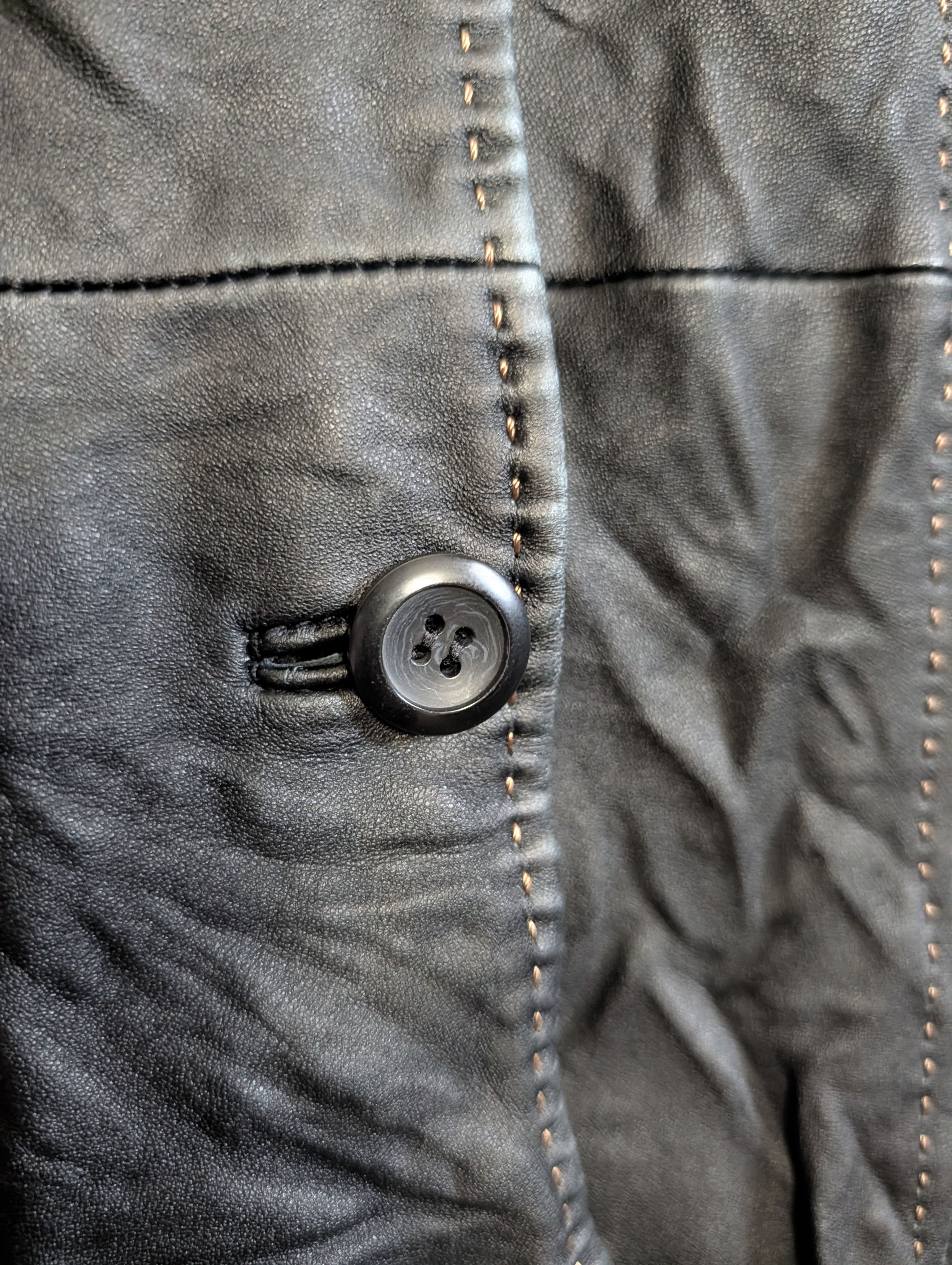 Pendleton Black real leather hand stitched VTG biker jacket S Size S / US 4 / IT 40 - 5 Thumbnail