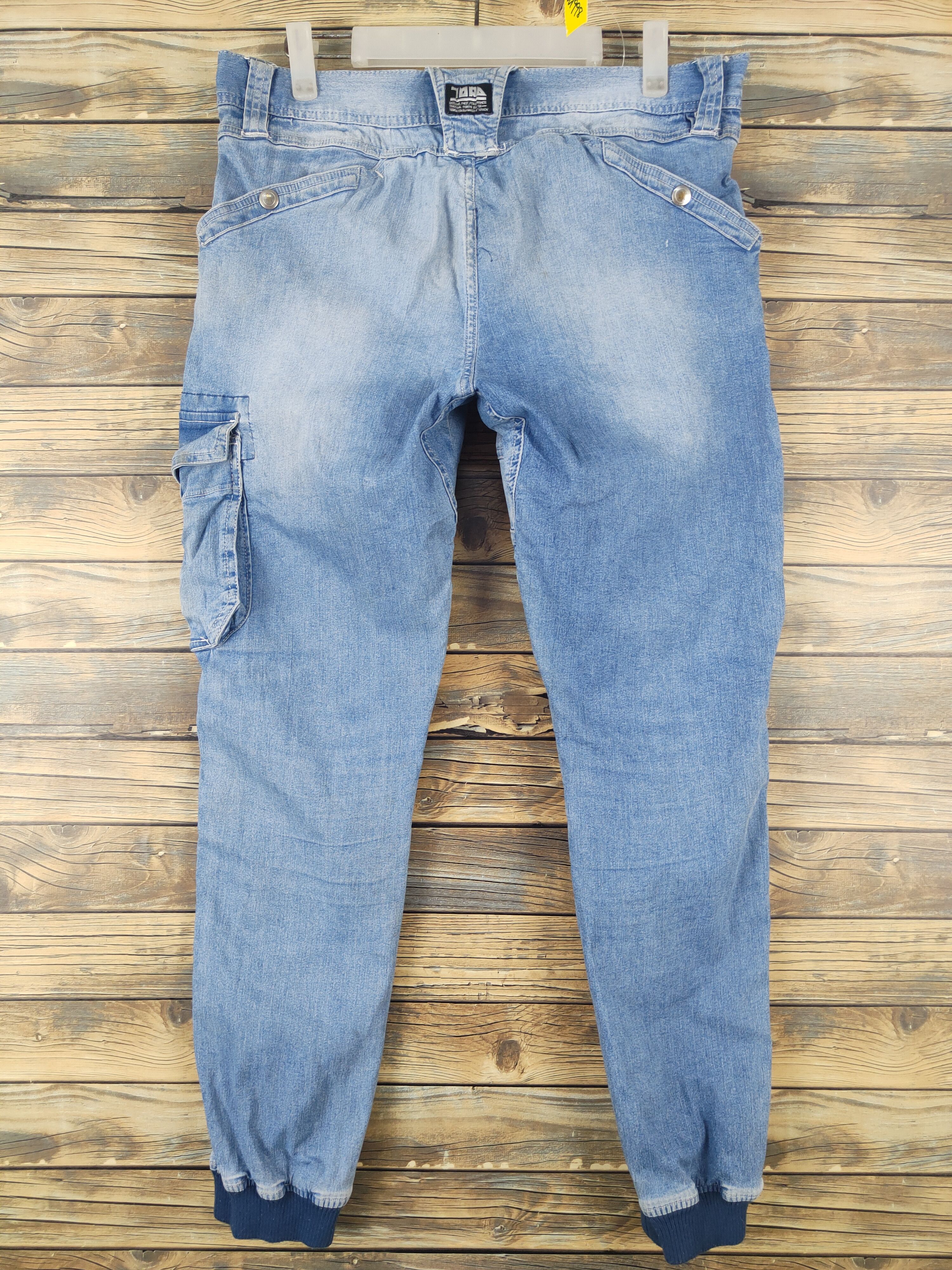 Japanese Brand Toraichi Blue Distressed Ripped Jogger Jeans #W1998 Size US 32 / EU 48 - 8 Thumbnail