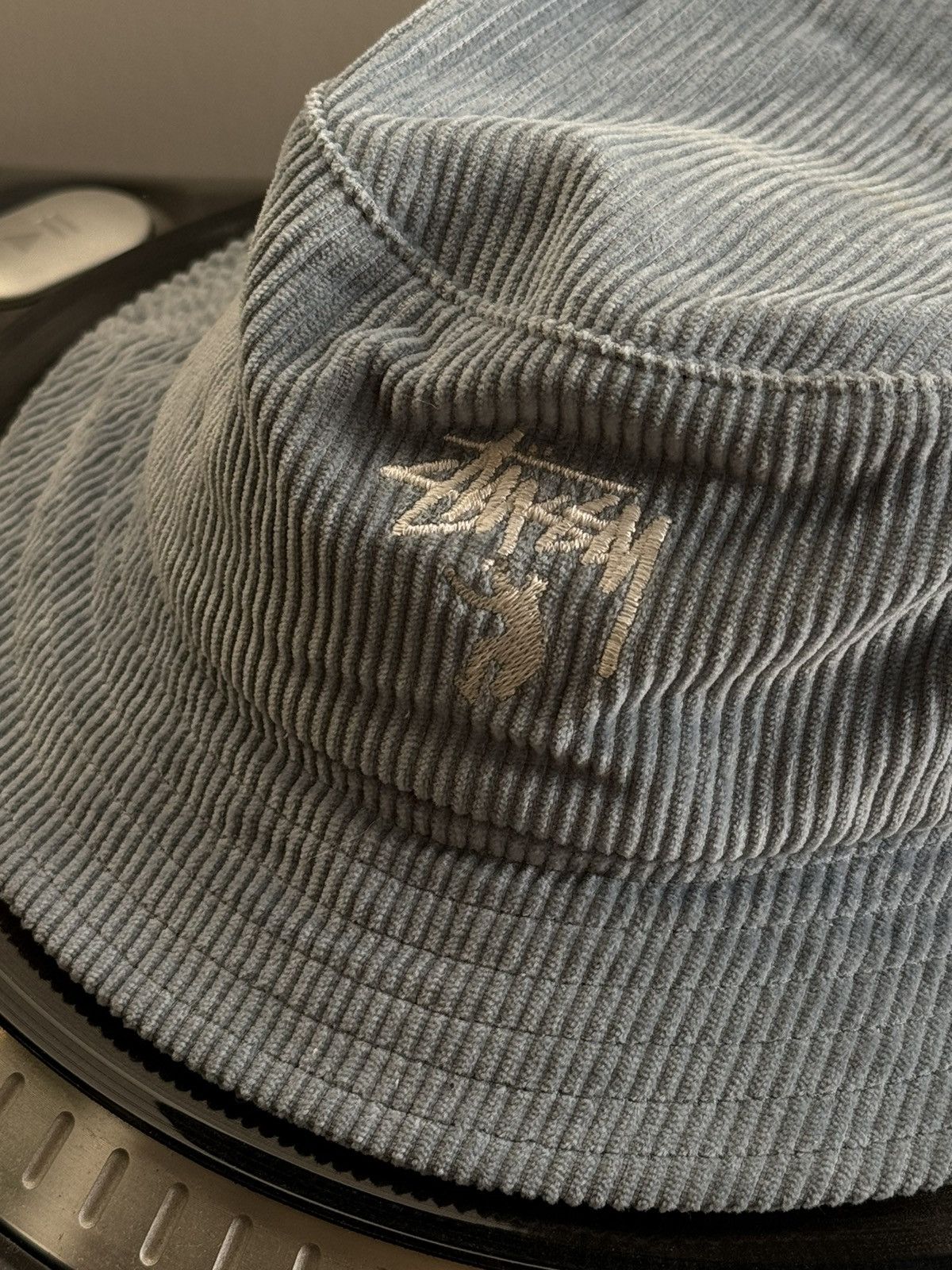 Stussy Stussy x Union steel blue corduroy bucket hat USA XL | Grailed