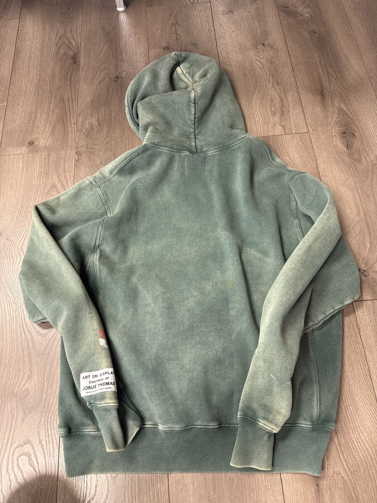 Gallery Dept. Gallery dept center logo paint hooded sweatshirt green med Size US M / EU 48-50 / 2 - 2 Thumbnail