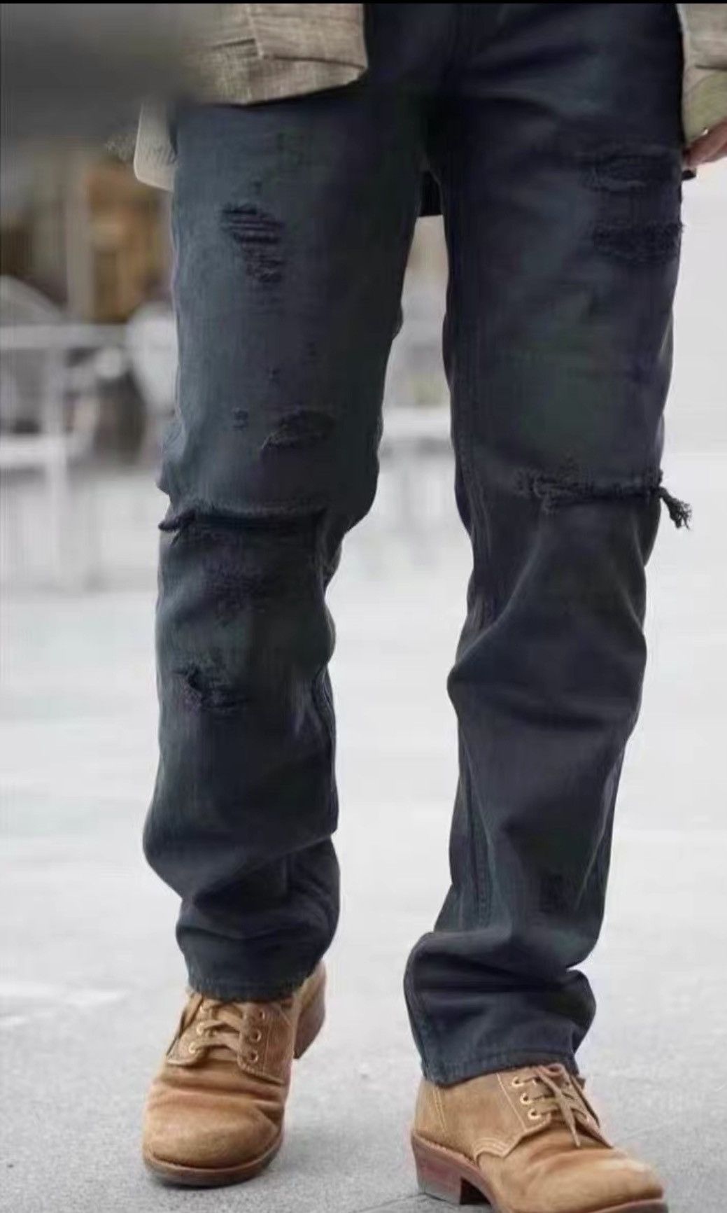 Visvim VISVIM 21SS SOCIAL SCULPTURE BLK DMGD-17 Distressed Jeans Size US 33 - 5 Thumbnail