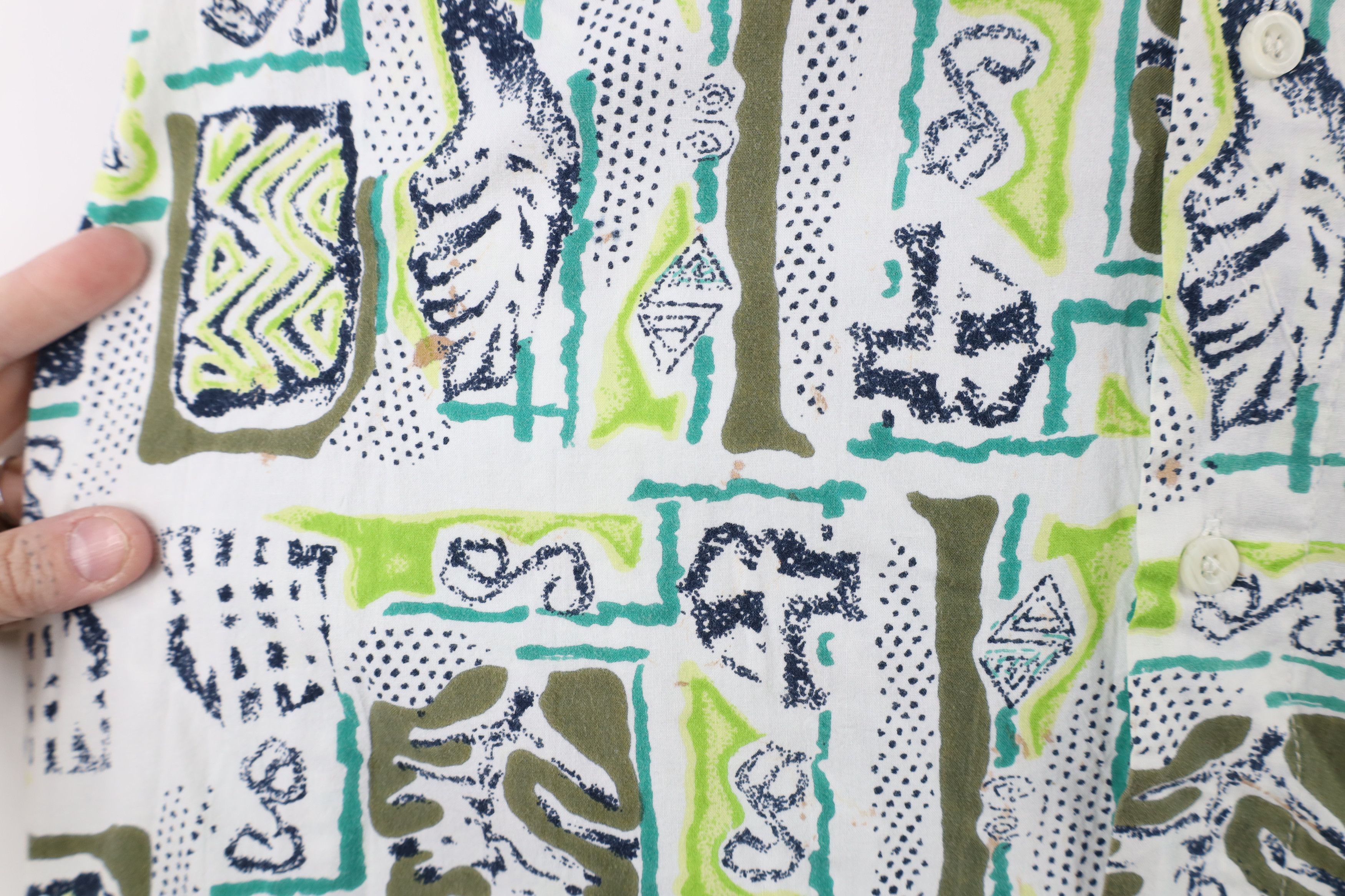 Vintage Vintage 90s Streetwear Abstract Surf Hawaiian Button Shirt Size US XL / EU 56 / 4 - 5 Thumbnail