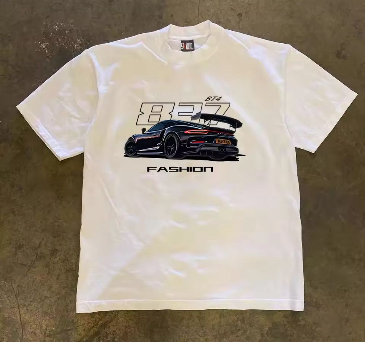 Other Street Fashion Sport Car Sketch Heavy Cotton White T-Shirt Size US XL / EU 56 / 4 - 1 Thumbnail