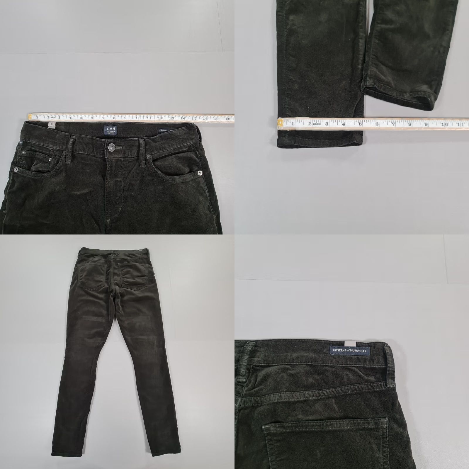 Citizens Of Humanity Citizens of Humanity Jeans Green W29 L29 Slim Skinny Stretch 5-Pocket Womens Vintage No Size 29" - 8 Thumbnail