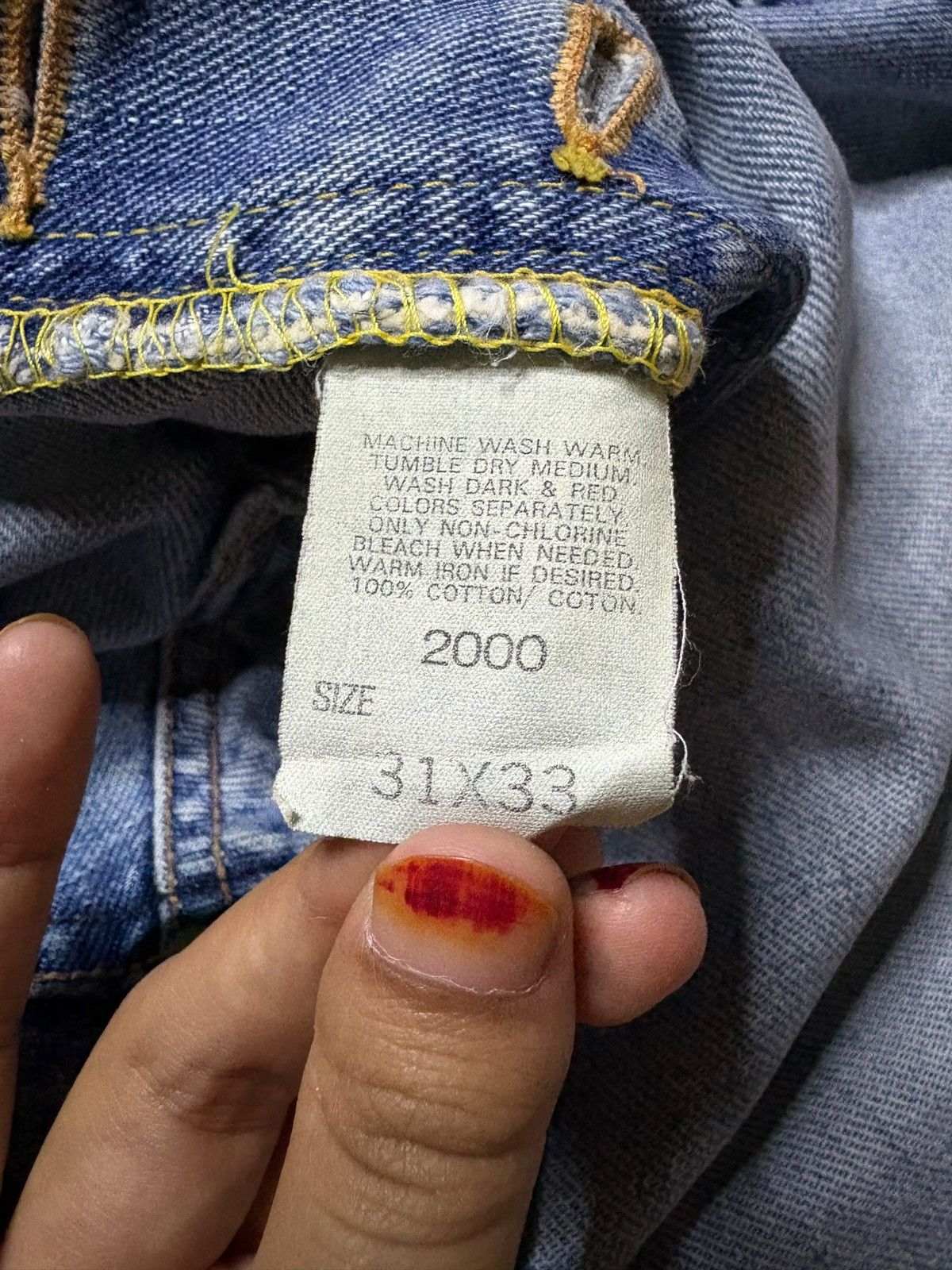 Lee Vintage Lee Selvedge Sanforized Baggy Jeans Size US 31 - 12 Thumbnail