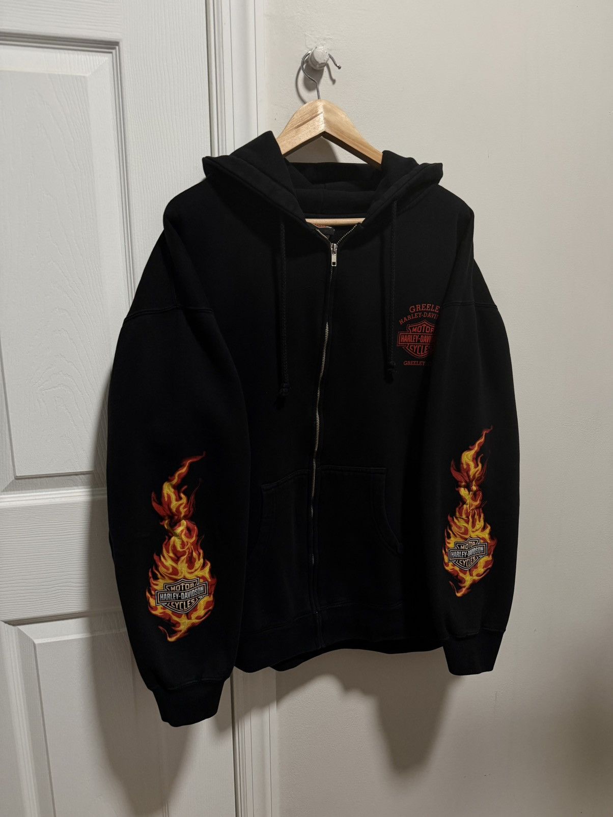 Harley Davidson VINTAGE Harley Davidson Flame Zip Up Size US L / EU 52-54 / 3 - 1 Thumbnail