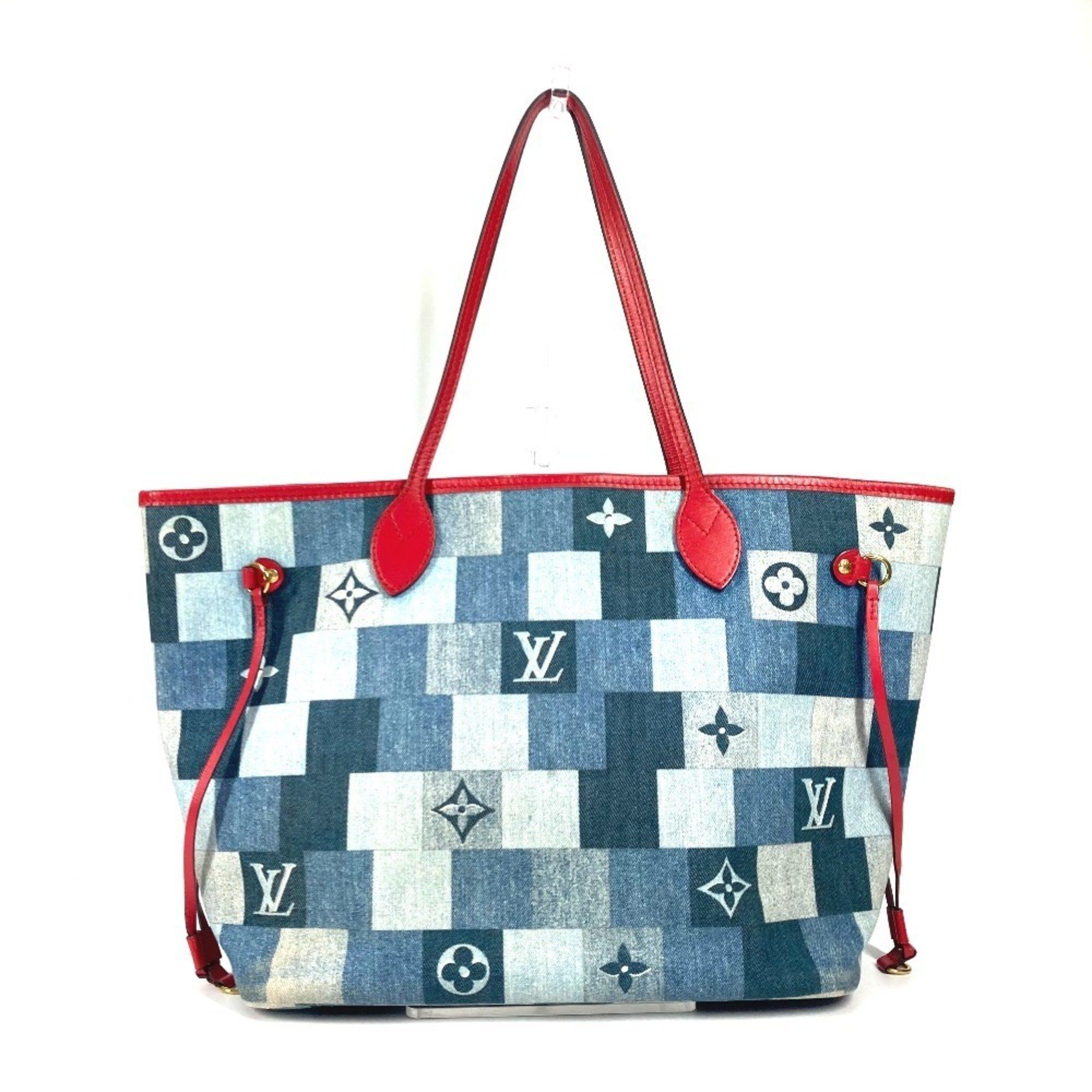 Louis Vuitton Louis Vuitton Neverfull Tote Damier and Monogram Patchwork Denim Size ONE SIZE - 1 Thumbnail