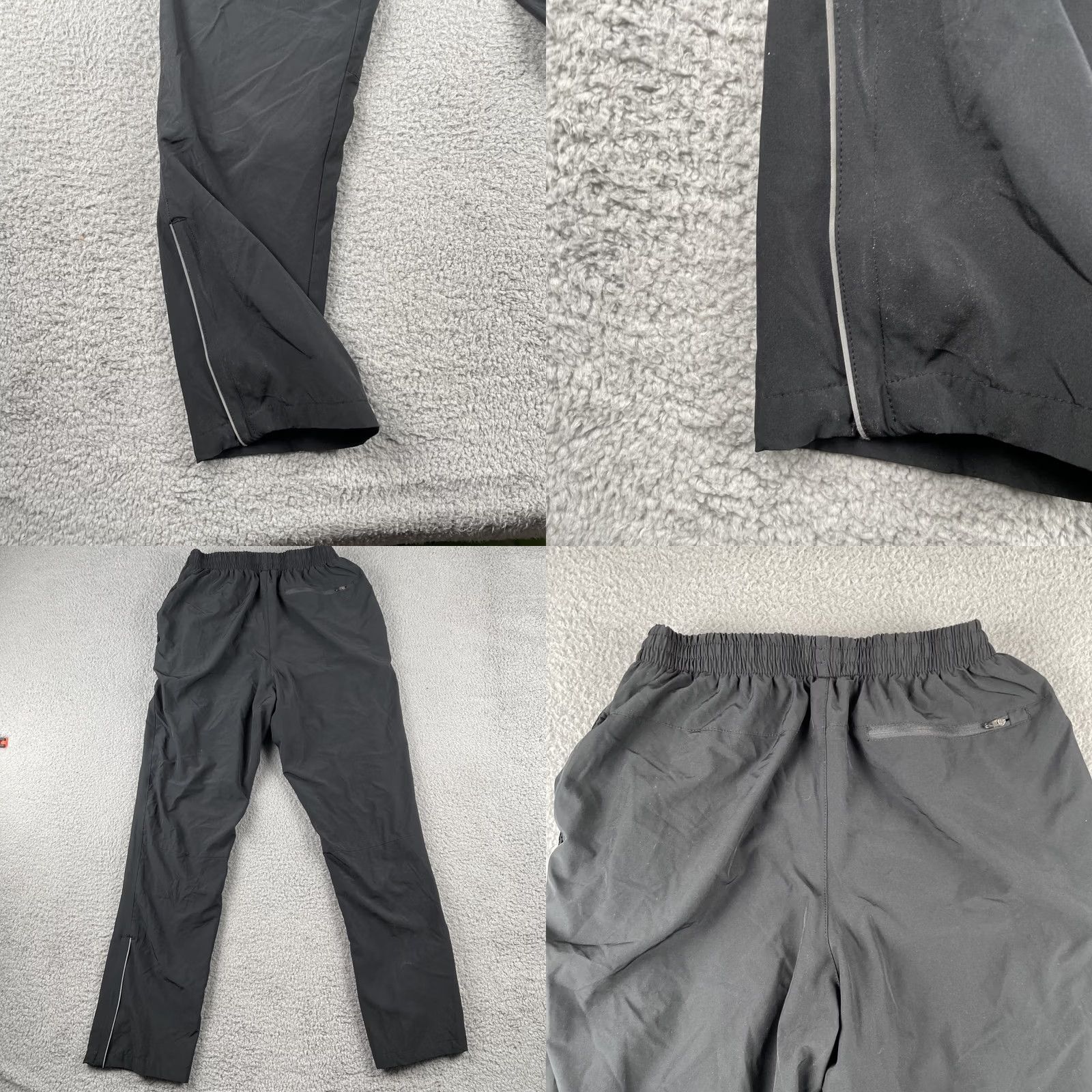 New Balance New Balance Mens Large Black Fleece Lined Jogger Pants Ankle Zip EUC Athletic Sports Mens L Size US 33 - 8 Thumbnail