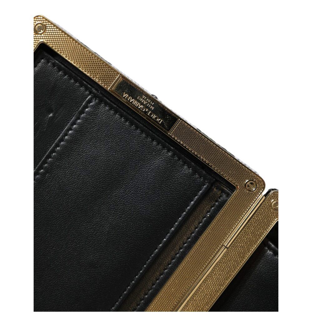 Dolce & Gabbana Dolce & Gabbana Black White Gold Frame Clutch Evening Party Size ONE SIZE - 7 Thumbnail