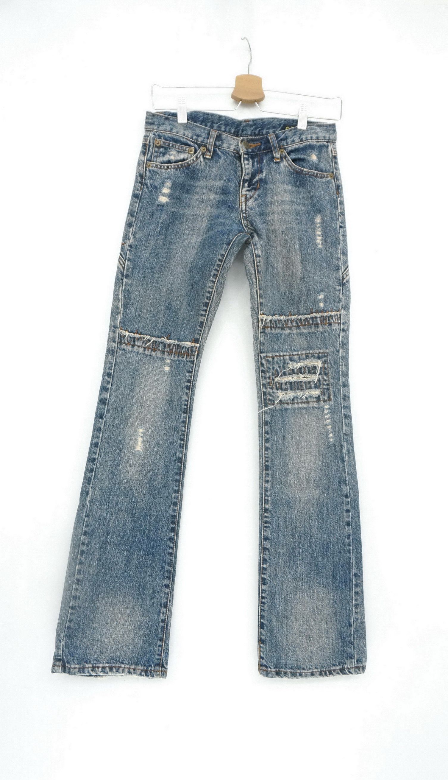 Japanese Brand DEAR HEART Japan Women Vintage Flared Jeans Size 27" / US 4 / IT 40 - 2 Thumbnail