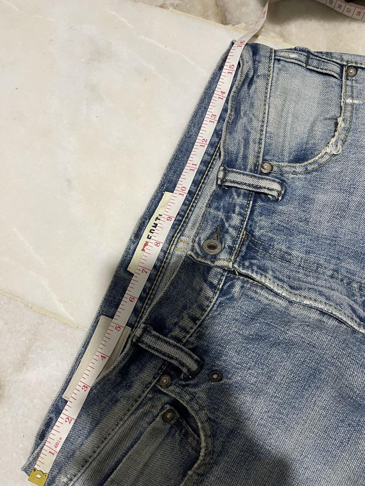 FDMTL 2021 FDMTL Sashiko Patch Denim Selveged Pants Size US 32 / EU 48 - 12 Thumbnail