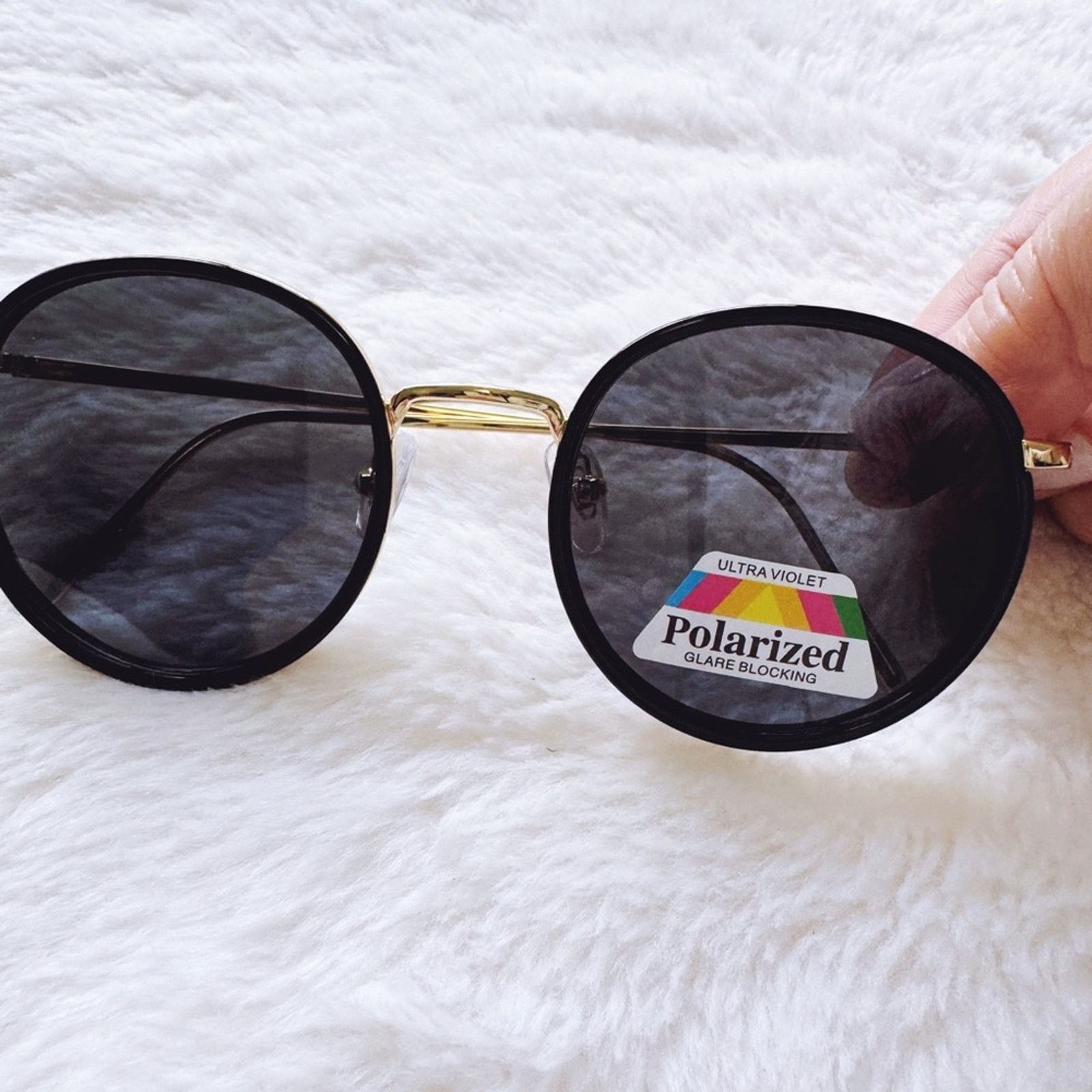 Other Dean Black w/ Gold Rim Round Sunglasses Size ONE SIZE - 3 Thumbnail