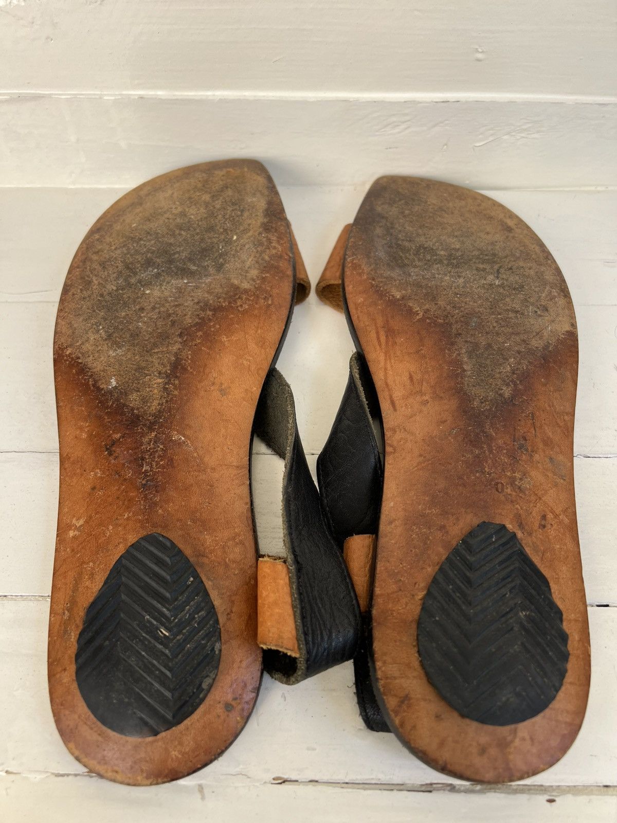 CYDWOQ Cydwoq Flat Casual Leather Sandals Black/ Brown Shoes Size US 10 / EU 43 - 11 Thumbnail