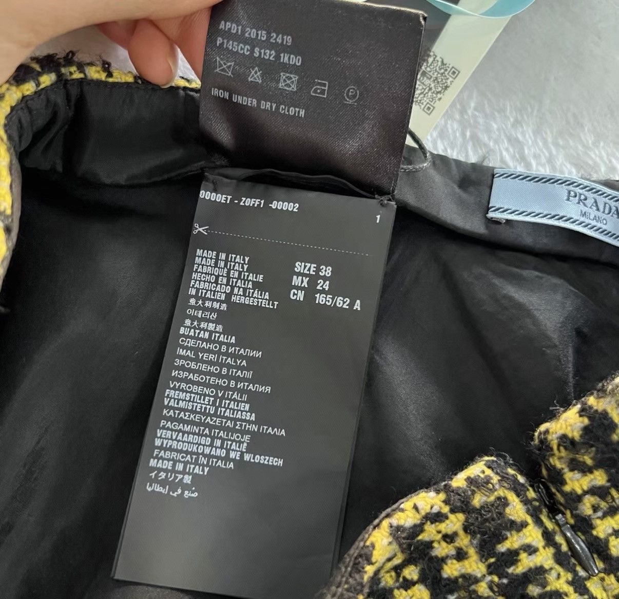 Prada PRADA Mixed-color Mini Skirt J41 Size 26" / US 2 / IT 38 - 4 Thumbnail