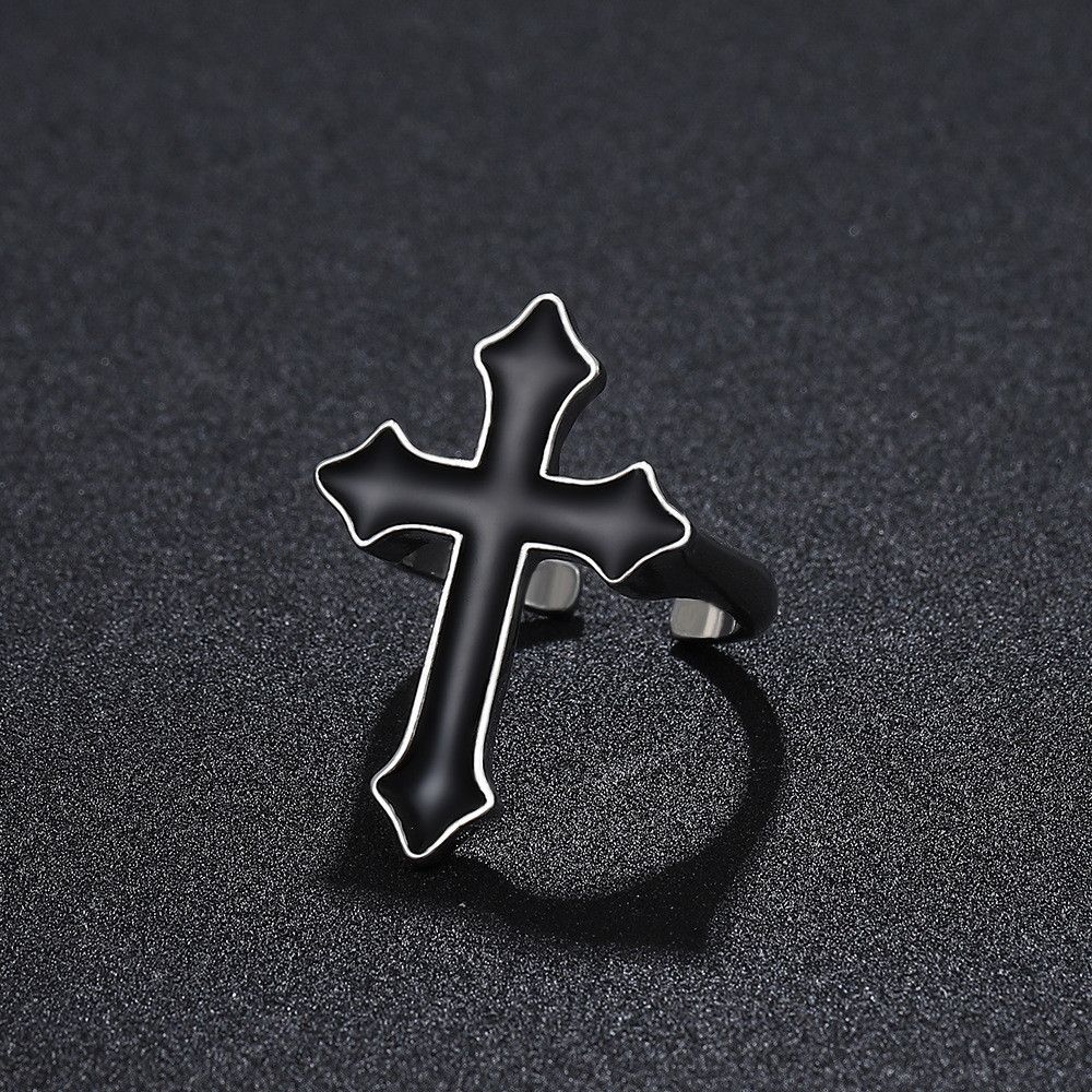 Jewelry Cross Vintage Jewelry Rings Open Chrome Ring (Size 7-13) Size ONE SIZE - 3 Thumbnail