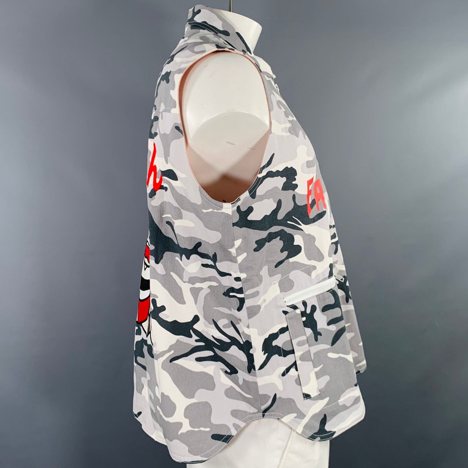 Fucking Awesome FUCKINGAWESOME XL Grey Black White Camo Cotton Cargo Vest Size US XL / EU 56 / 4 - 3 Thumbnail