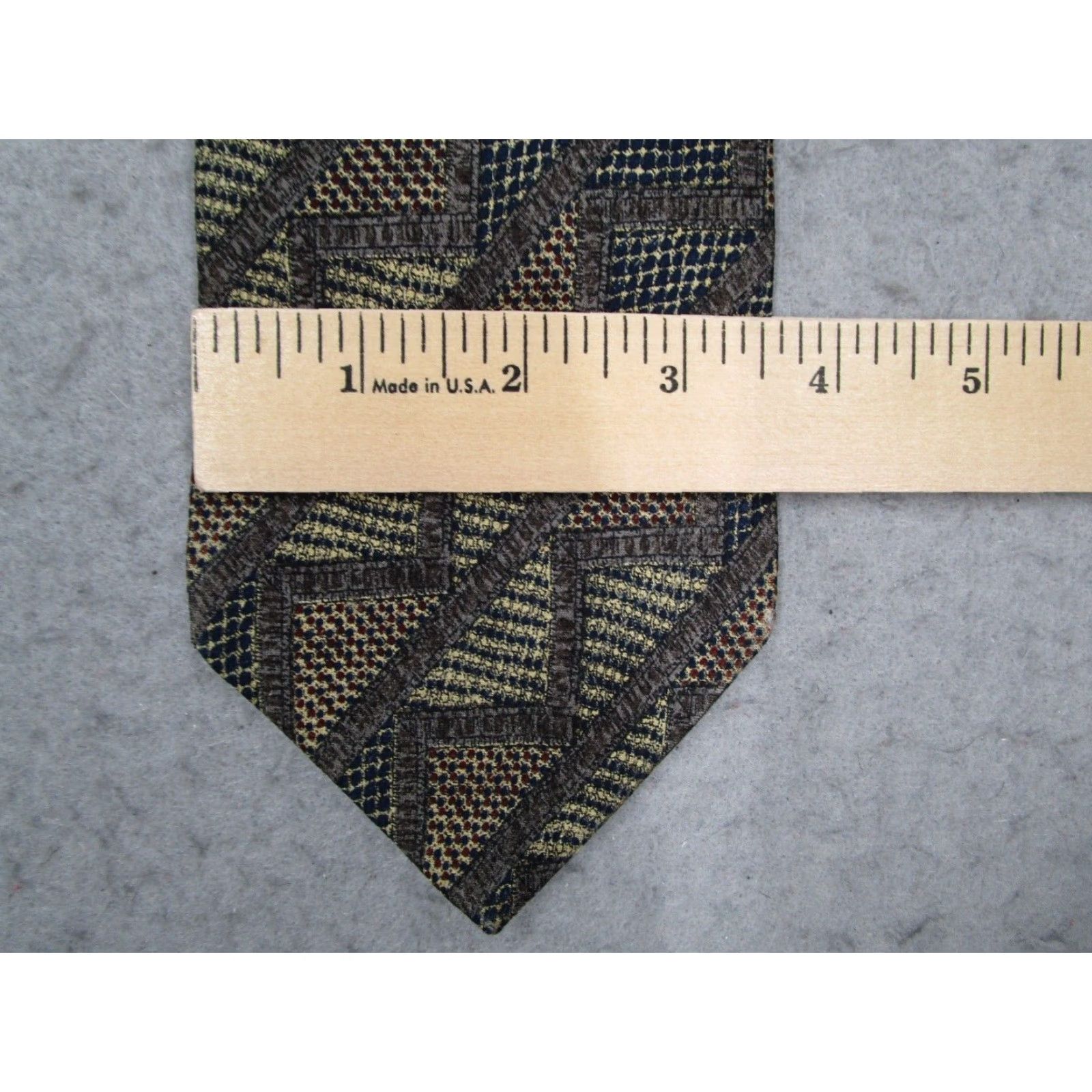 Ermenegildo Zegna ER MENEGILDO ZEGNA Tie Mens Brown Silk Neck Abstract Design Made in Italy Size ONE SIZE - 5 Thumbnail