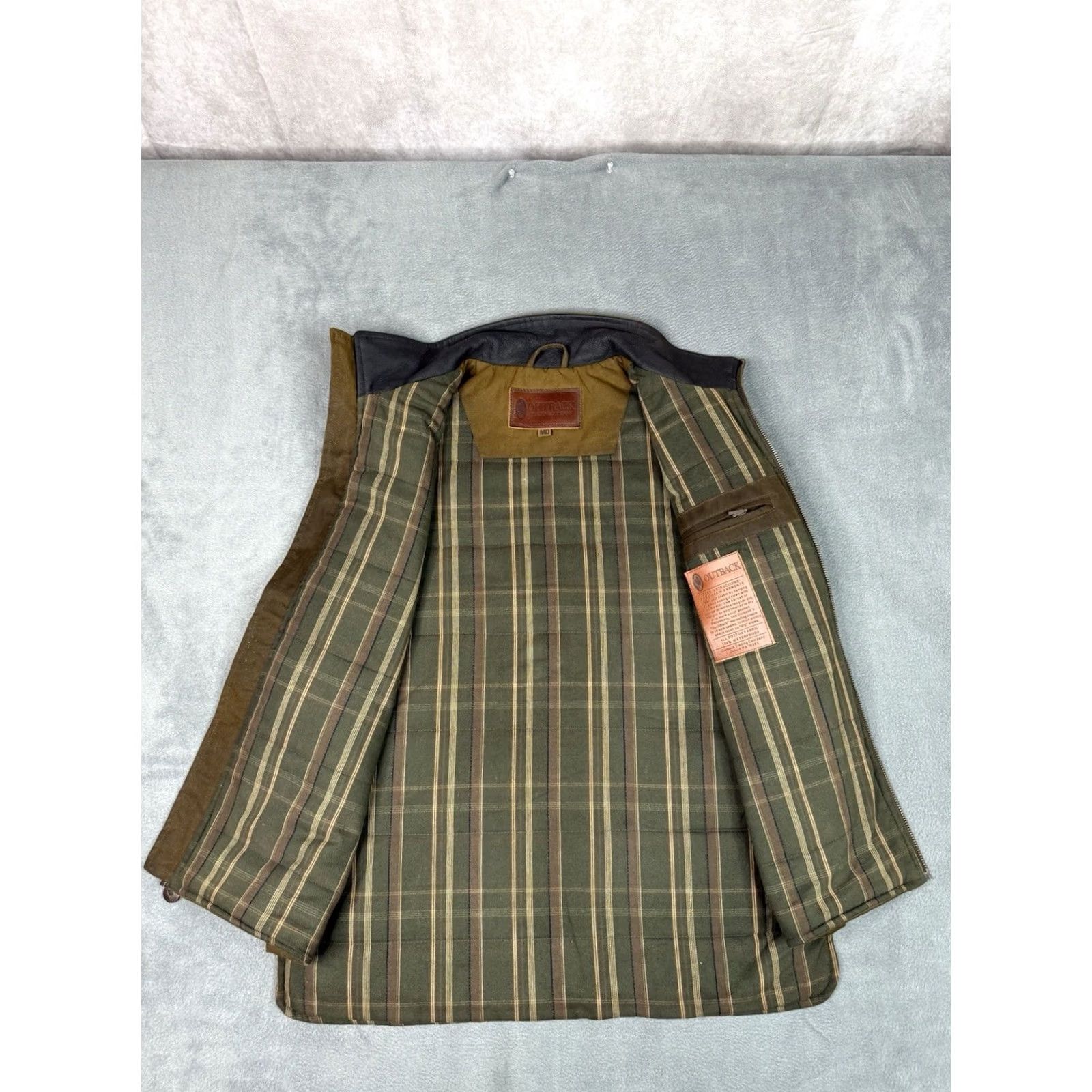 Vintage Outback Trading Mens Oilskin Tin Waxed Canvas Workwear Fleece Lined Vet M Brown Size US M / EU 48-50 / 2 - 6 Thumbnail