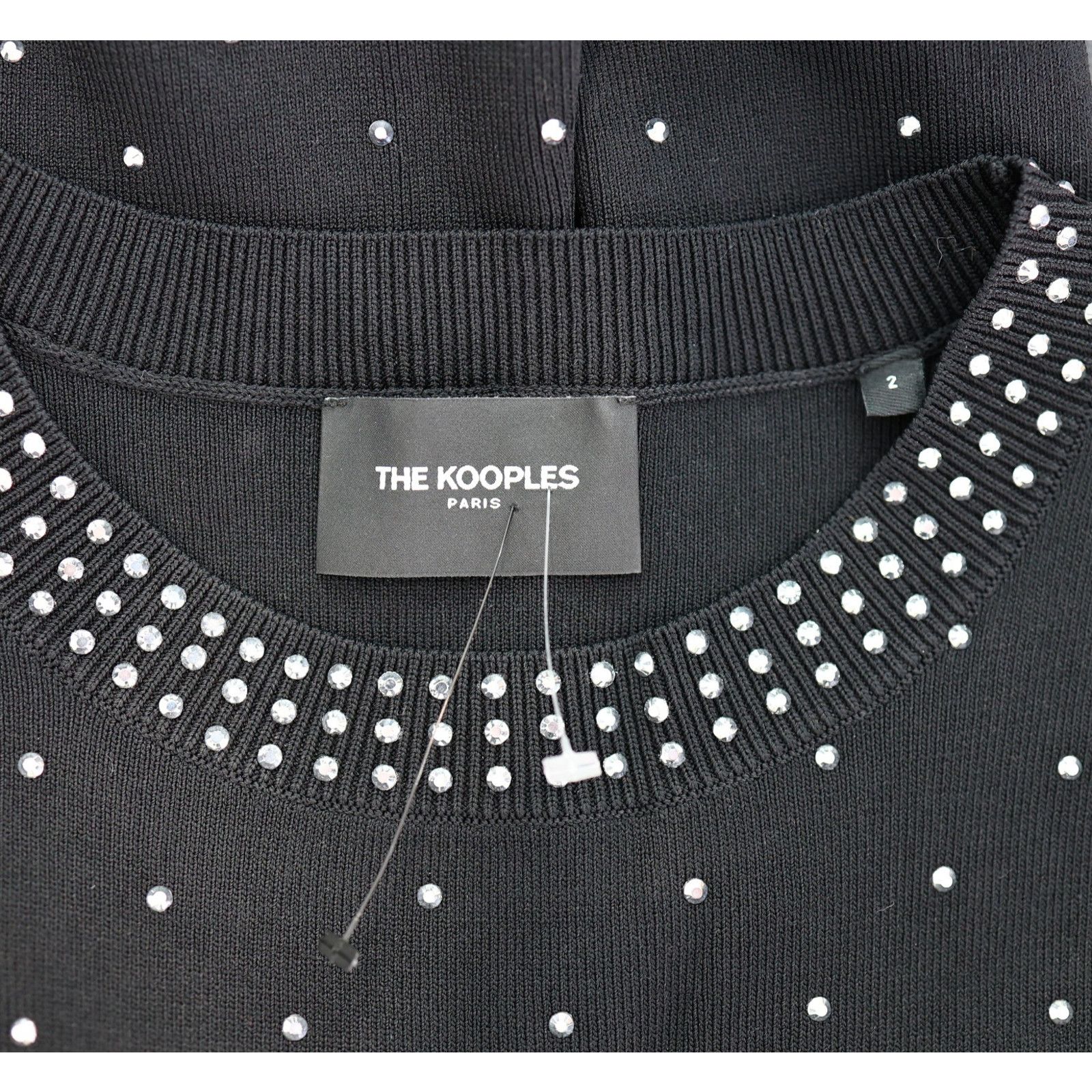 The Kooples THE KOOPLES Black Studded Long Sleeve Midi Dress Size 2 Size XS / US 0-2 / IT 36-38 - 6 Thumbnail