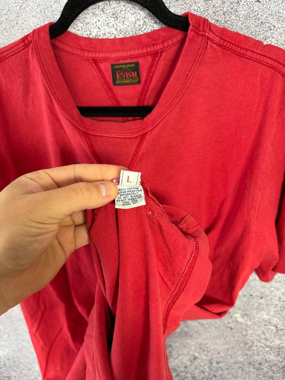 Evisu × Vintage Vintage Evisu Big Logo Red Tee y2k Large Size US L / EU 52-54 / 3 - 14 Thumbnail