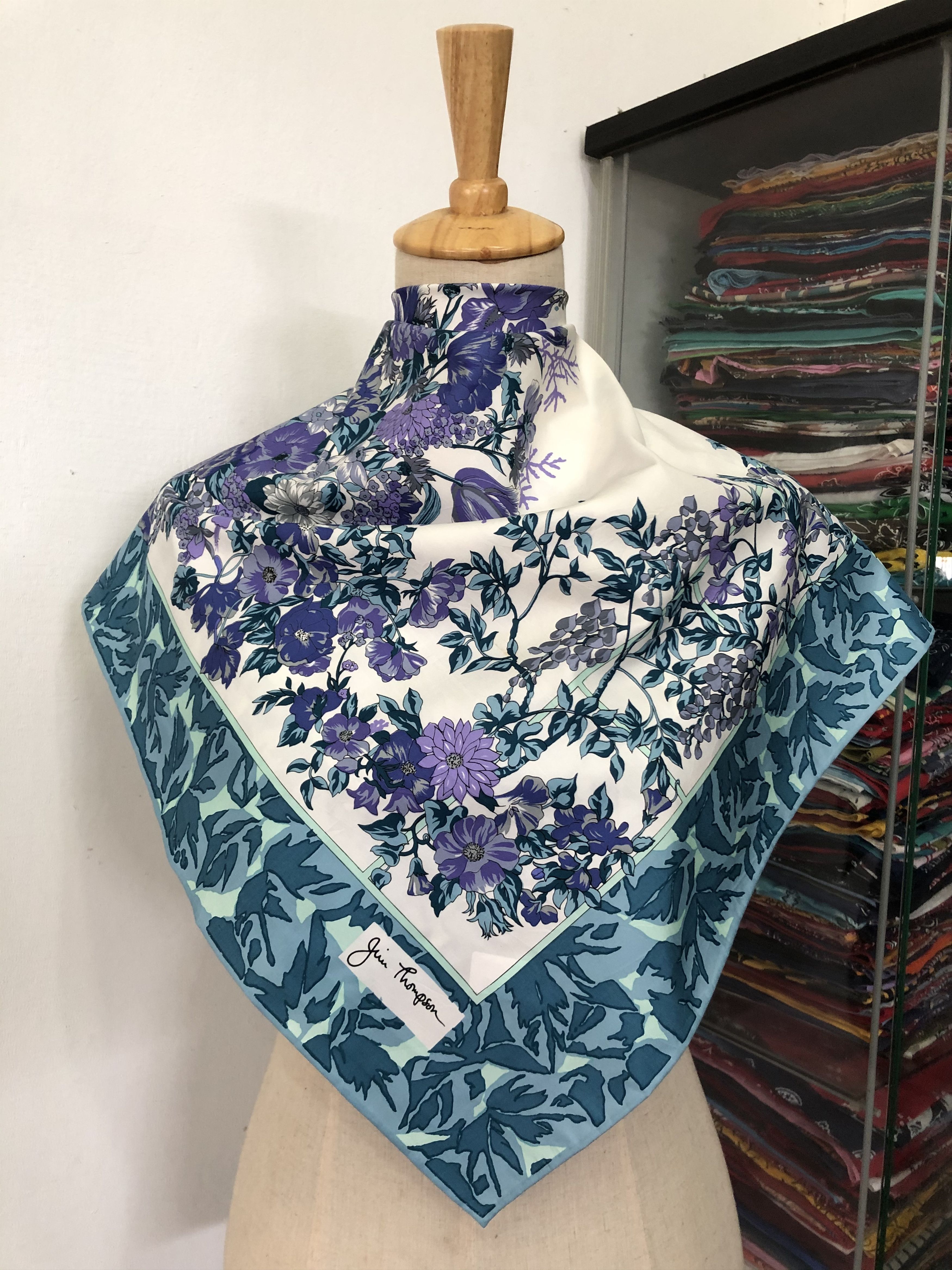 Jim Thompson × Vintage Vintage Jim Thompson Silk Scarf Size ONE SIZE - 1 Thumbnail