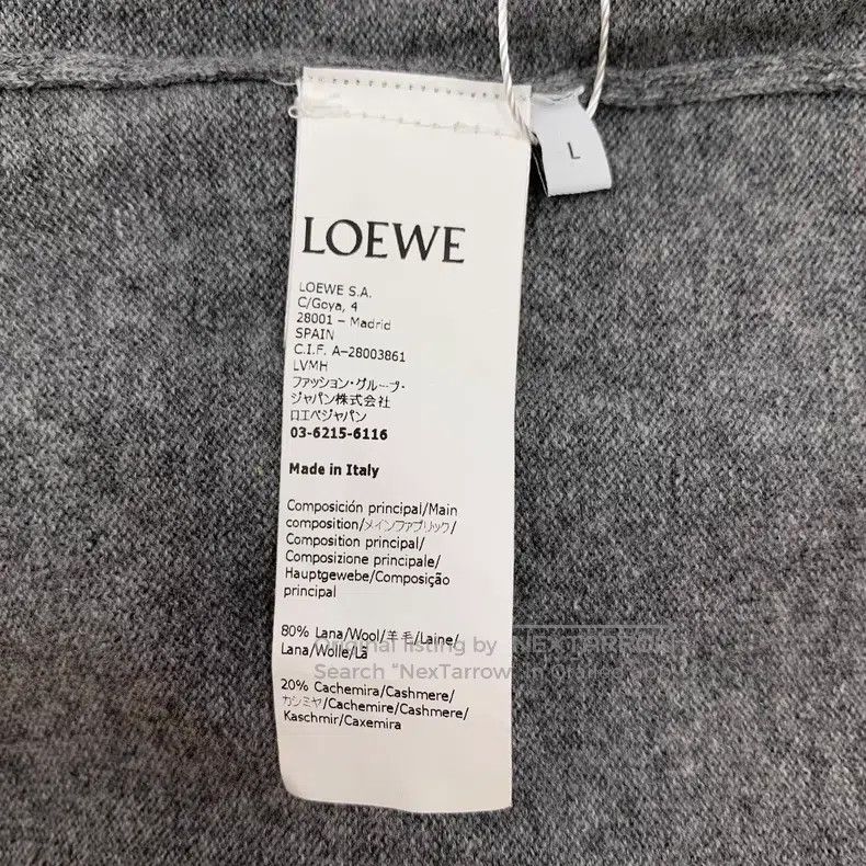 Loewe Loewe Color-blocked logo letter wool crew-neck long-sleeve Size US L / EU 52-54 / 3 - 7 Thumbnail