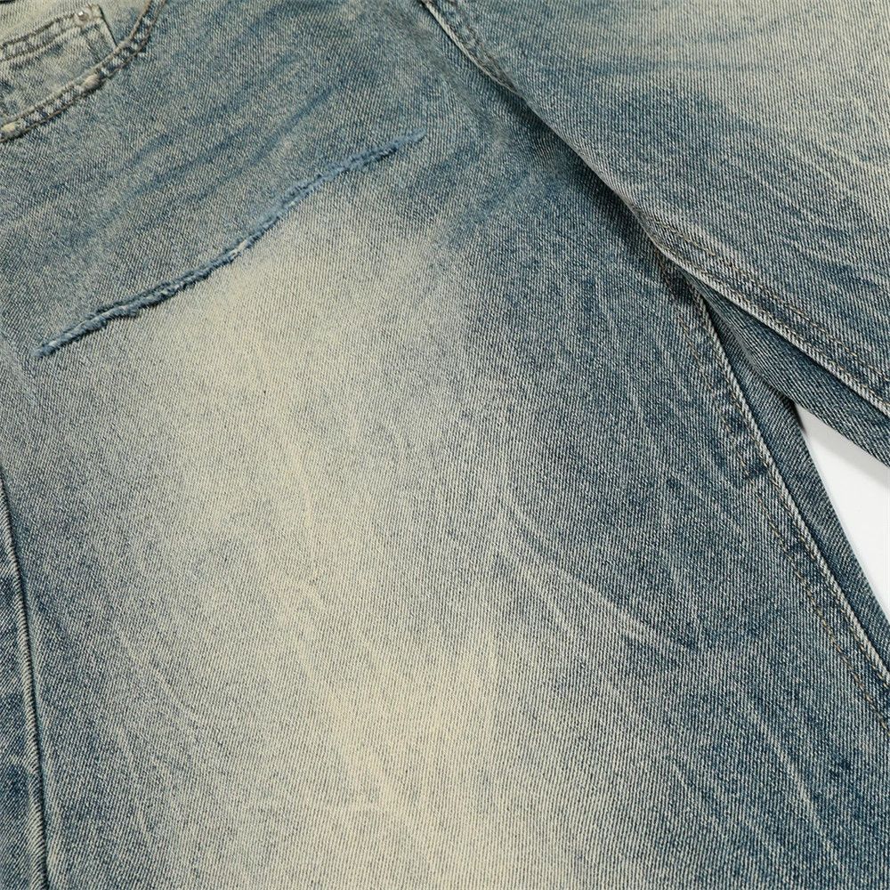 Jean Men's loose retro punk washed distressed scimitar jeans Size US 32 / EU 48 - 4 Thumbnail