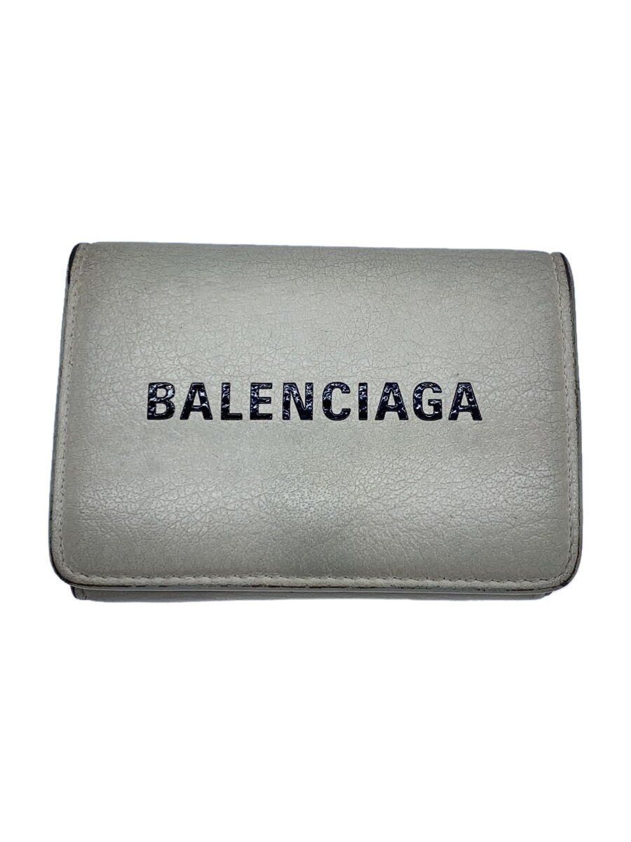 Balenciaga Balenciaga Leather Tri-Fold Wallet White Size ONE SIZE - 1 Thumbnail