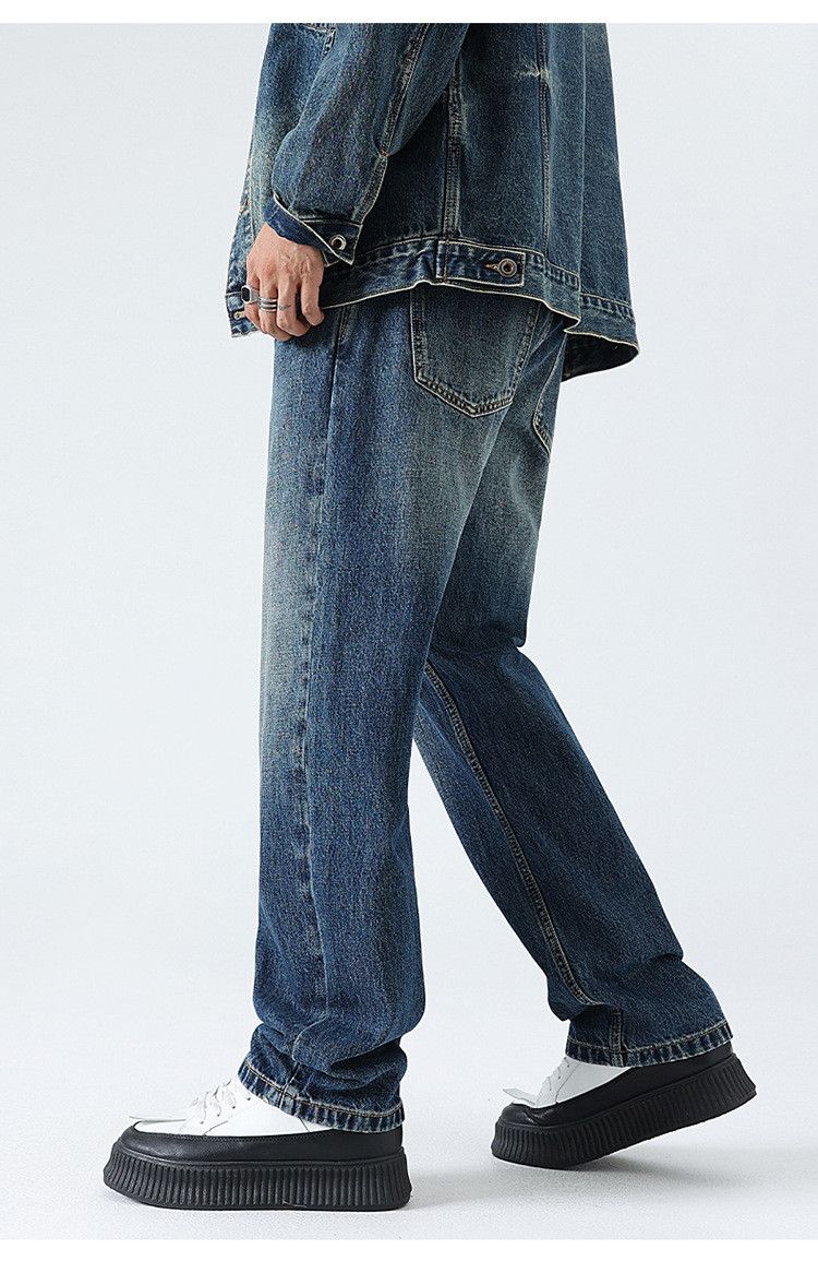 Japanese Brand × Jean Blue Street Washed Loose Vintage All-match Jeans Size US 32 / EU 48 - 3 Thumbnail