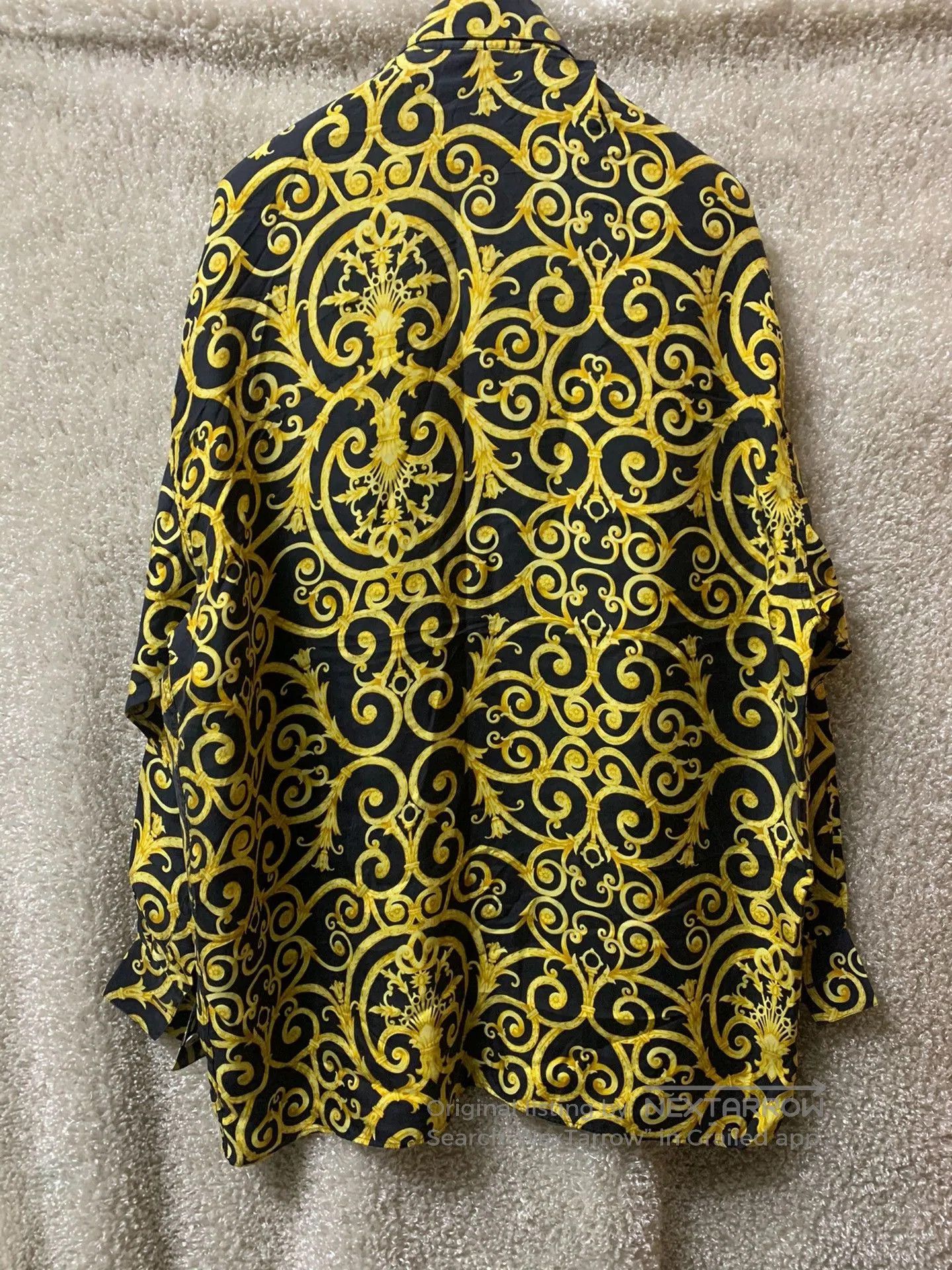 Versace Versace Vintage Men's Silk Shirt. Size US M / EU 48-50 / 2 - 7 Thumbnail