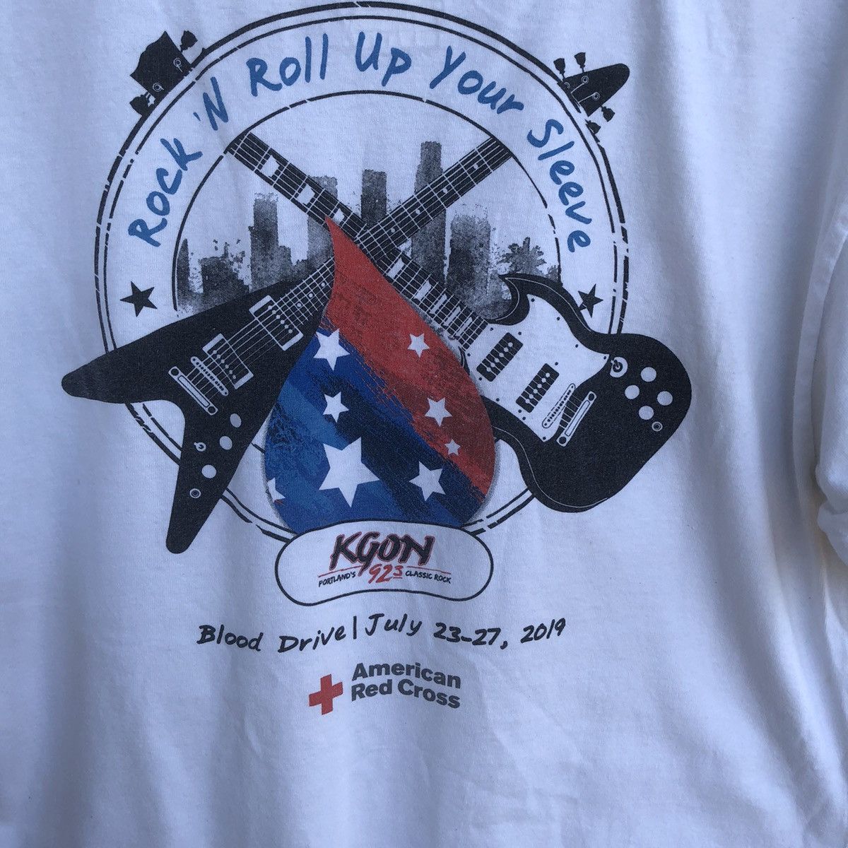 Band Tees Ameriac Red Cross Rock’n Roll Up Uour Sleeve Shirt Size US M / EU 48-50 / 2 - 2 Thumbnail
