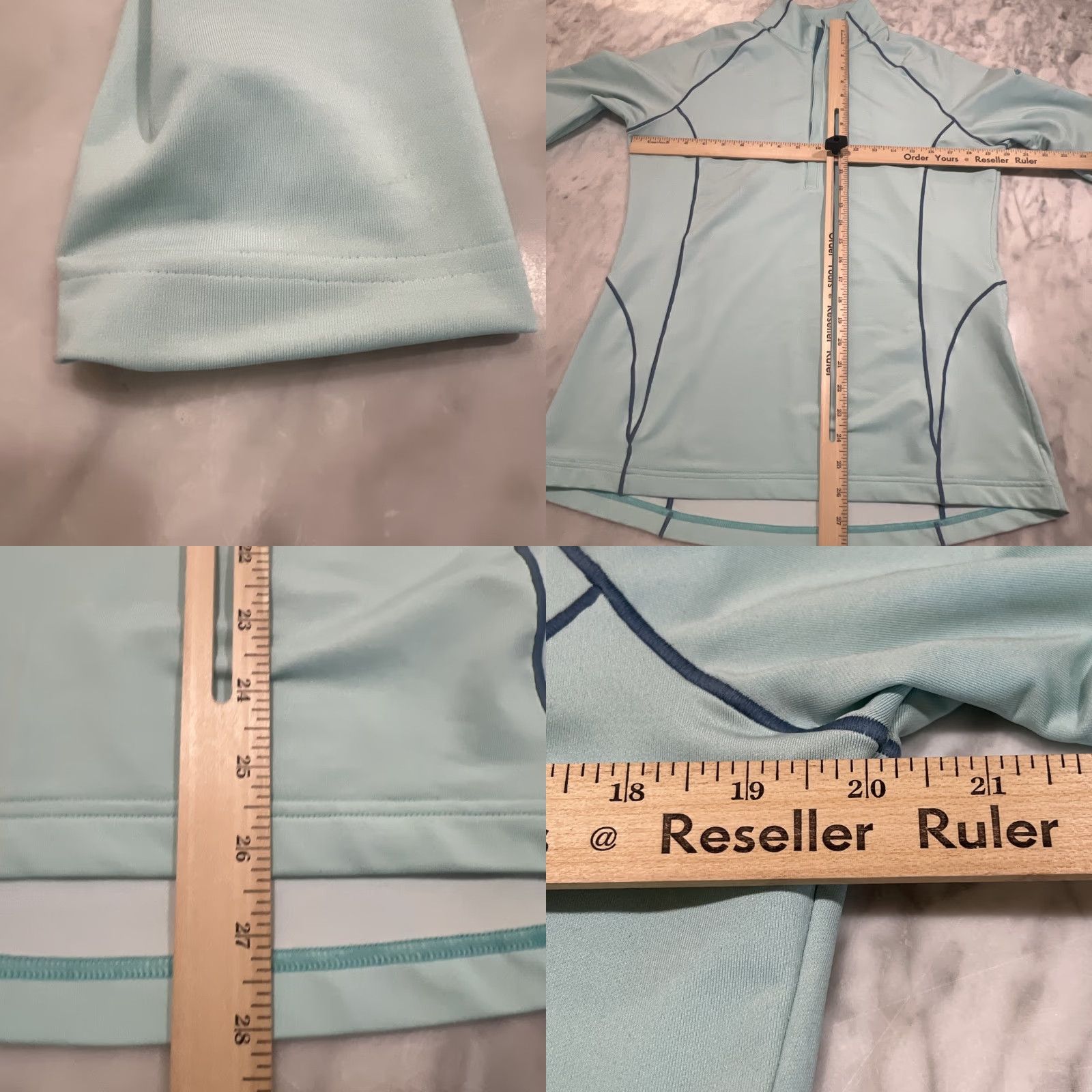 Peter Millar VINTAGE Peter Millar Quarter Zip Shirt Womens Large Light Blue Pockets 90s Event or Theme Mens? Size L / US 10 / IT 46 - 8 Thumbnail