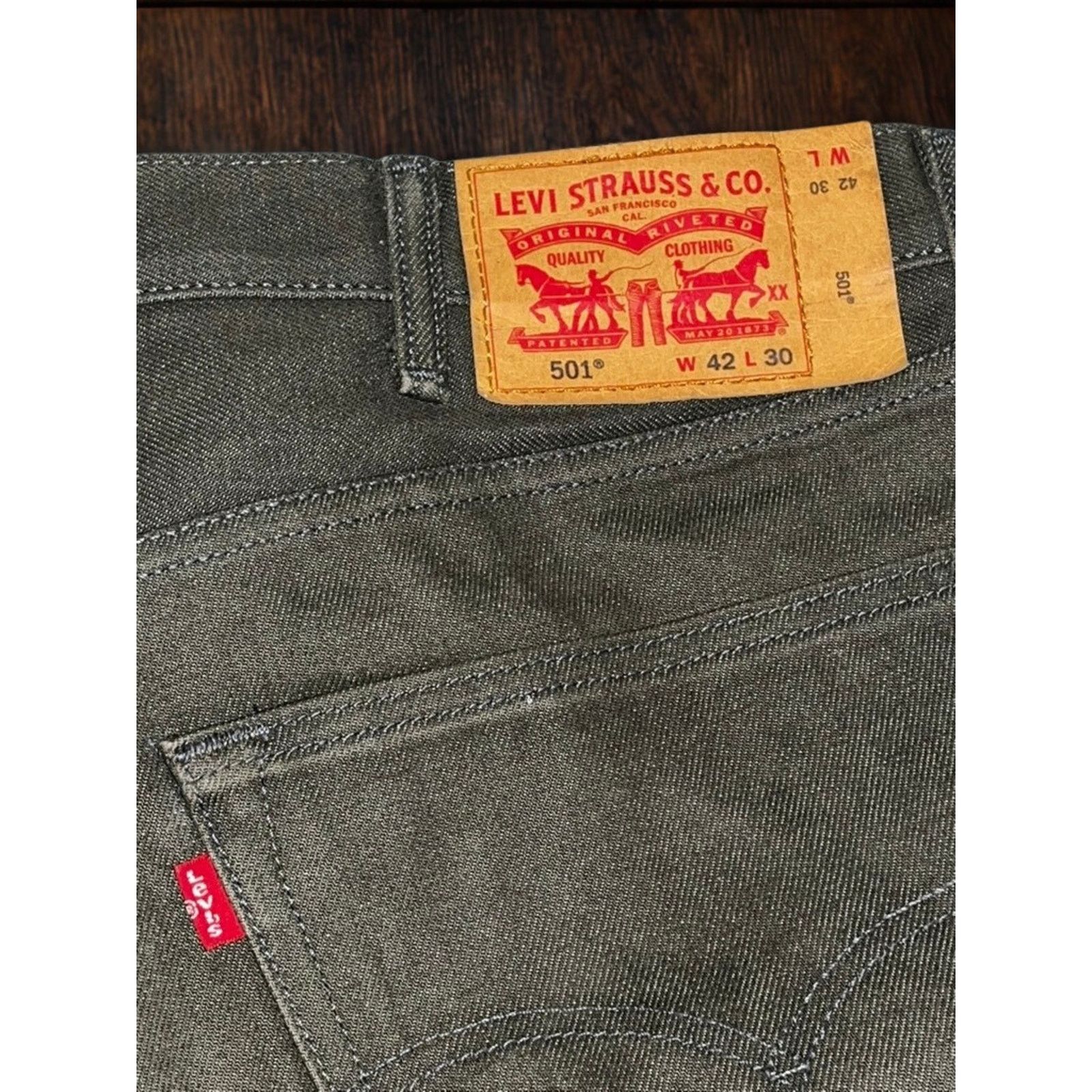 Levi's Levi’s 501 Jeans 42x30 Men White Oak Cone Denim Selvedge Size US 42 / EU 58 - 8 Thumbnail