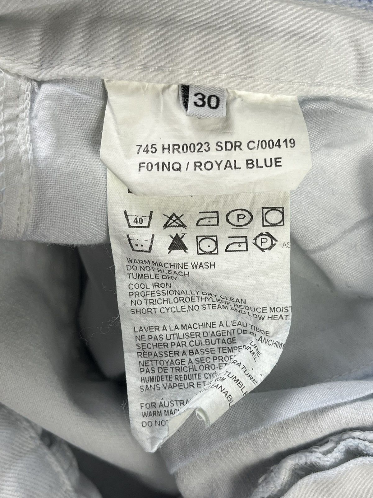 Helmut Lang SS02 Helmut Lang Overprinted Blue Denim Jeans Size US 30 / EU 46 - 8 Thumbnail