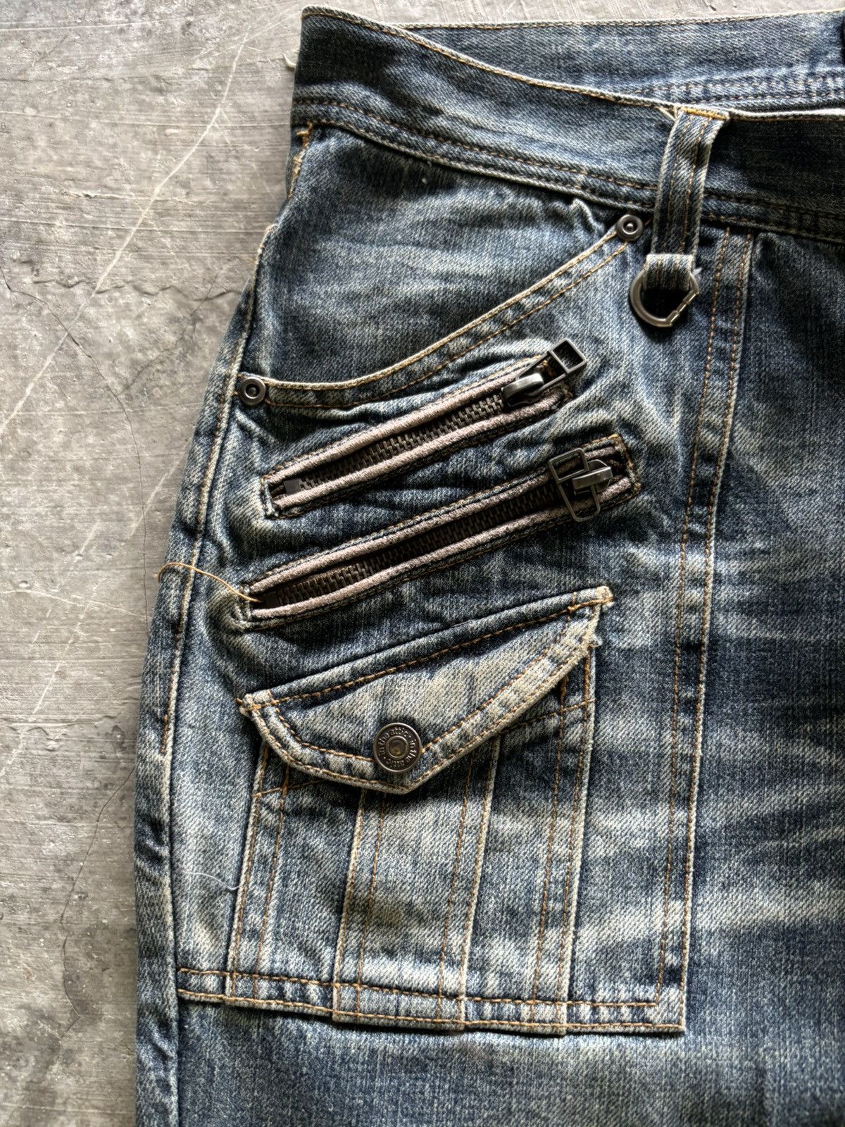 Hysteric Glamour in the attic japanese jeans punk grunge multi zipper design Size US 35 - 10 Thumbnail