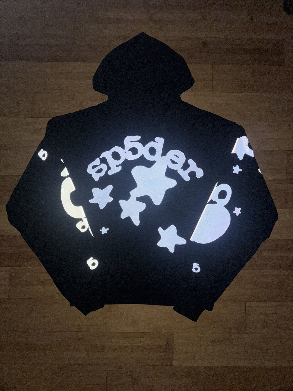 Sp5der Sp5der Reflective Beluga Hoodie Black - Size Medium Size US M / EU 48-50 / 2 - 2 Thumbnail